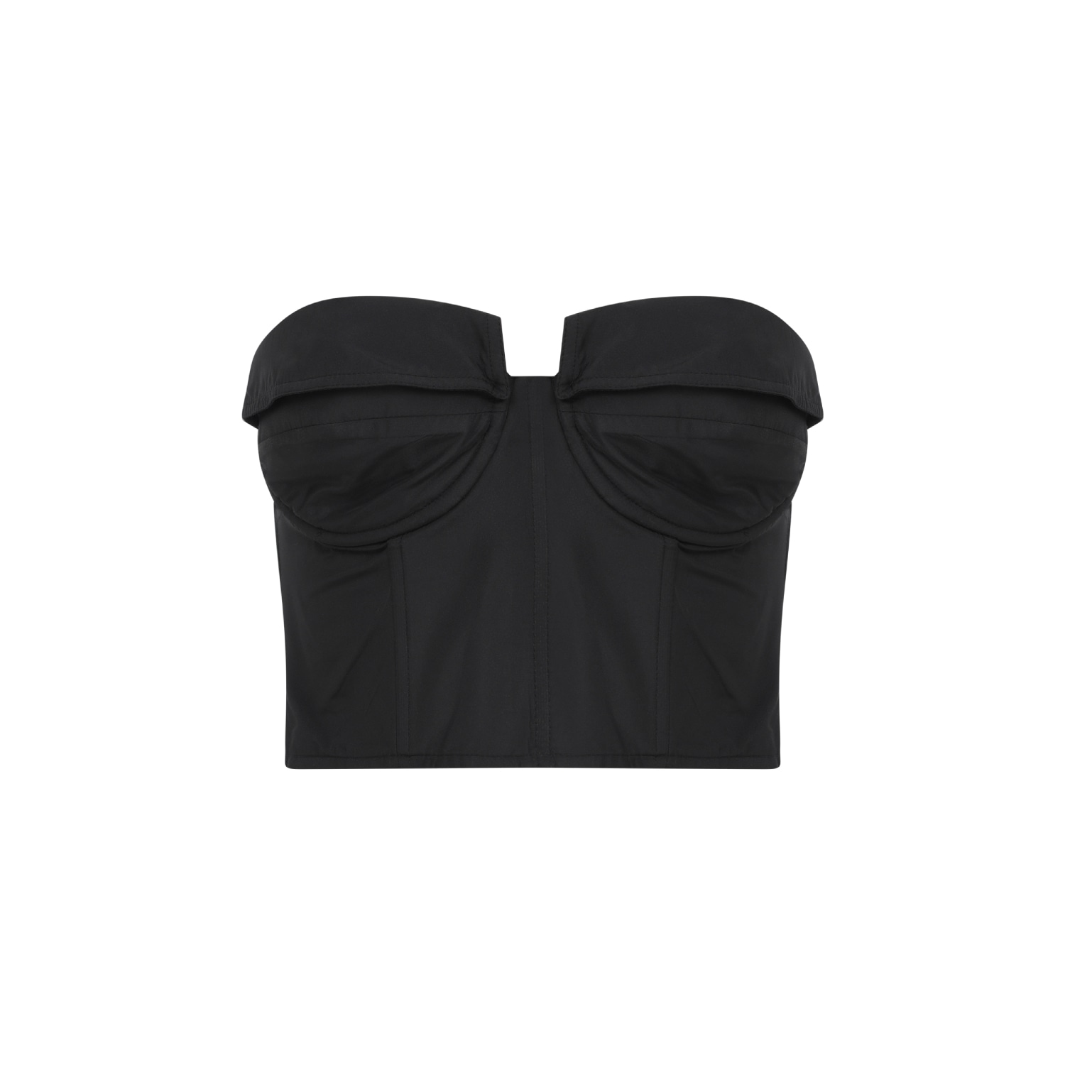 Zan Studio Women's Black Strapless Bustier With Pockets In Black