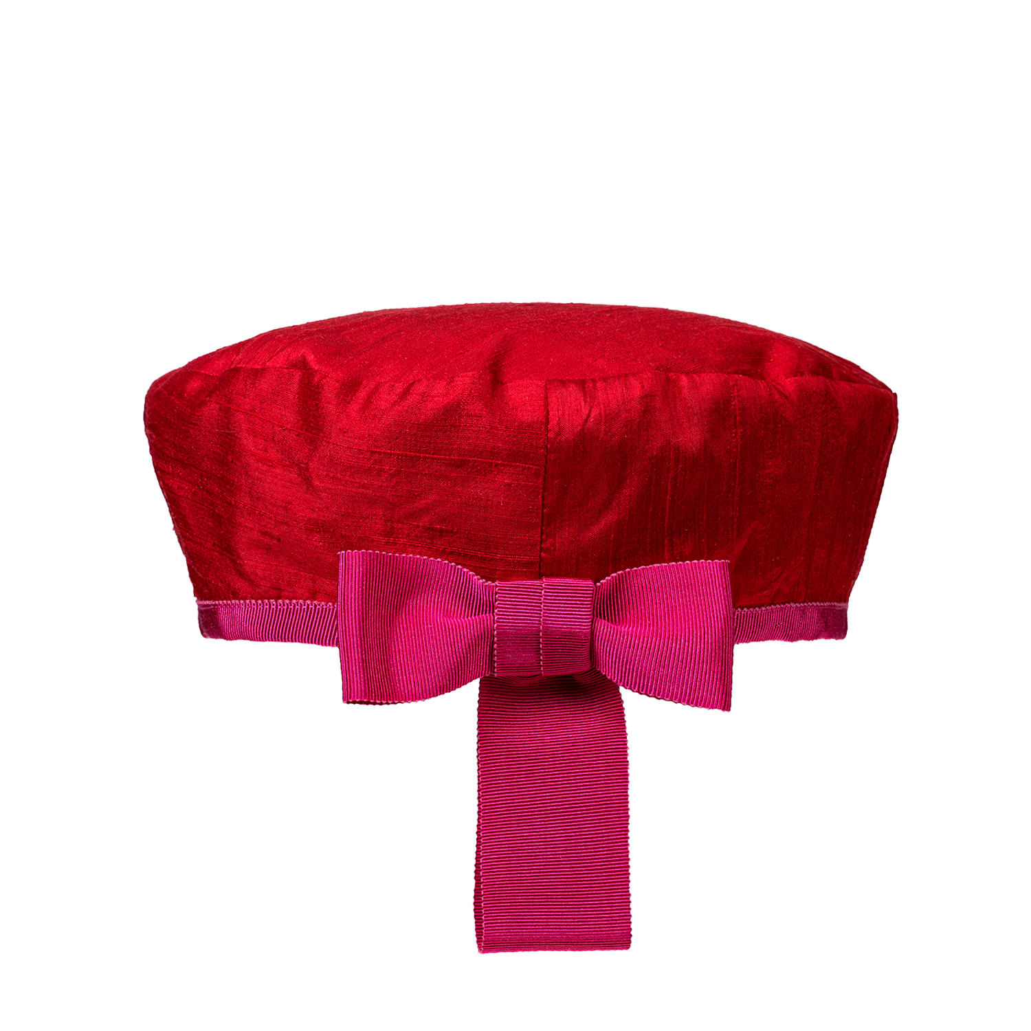 Women’s Catch Me - Red Silk Beret Hat One Size Sibi Hats