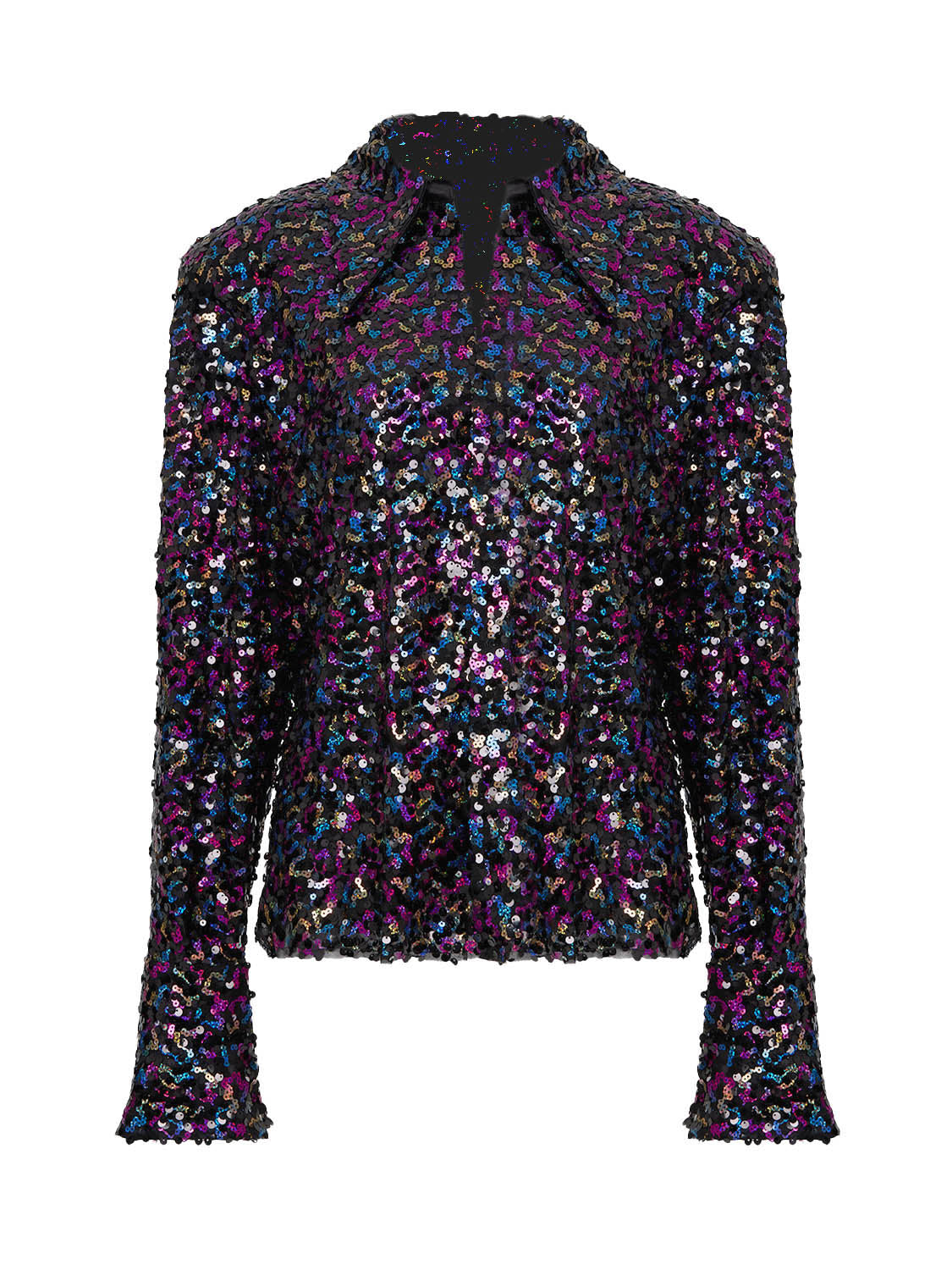 Women’s Multicolor Sequined Shirt Extra Small Nocturne