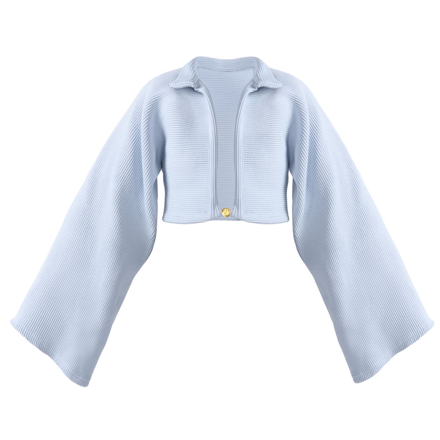 Kargede Women's Blue Rib Knit Sweater – Designer Fit, Oversized In Blue