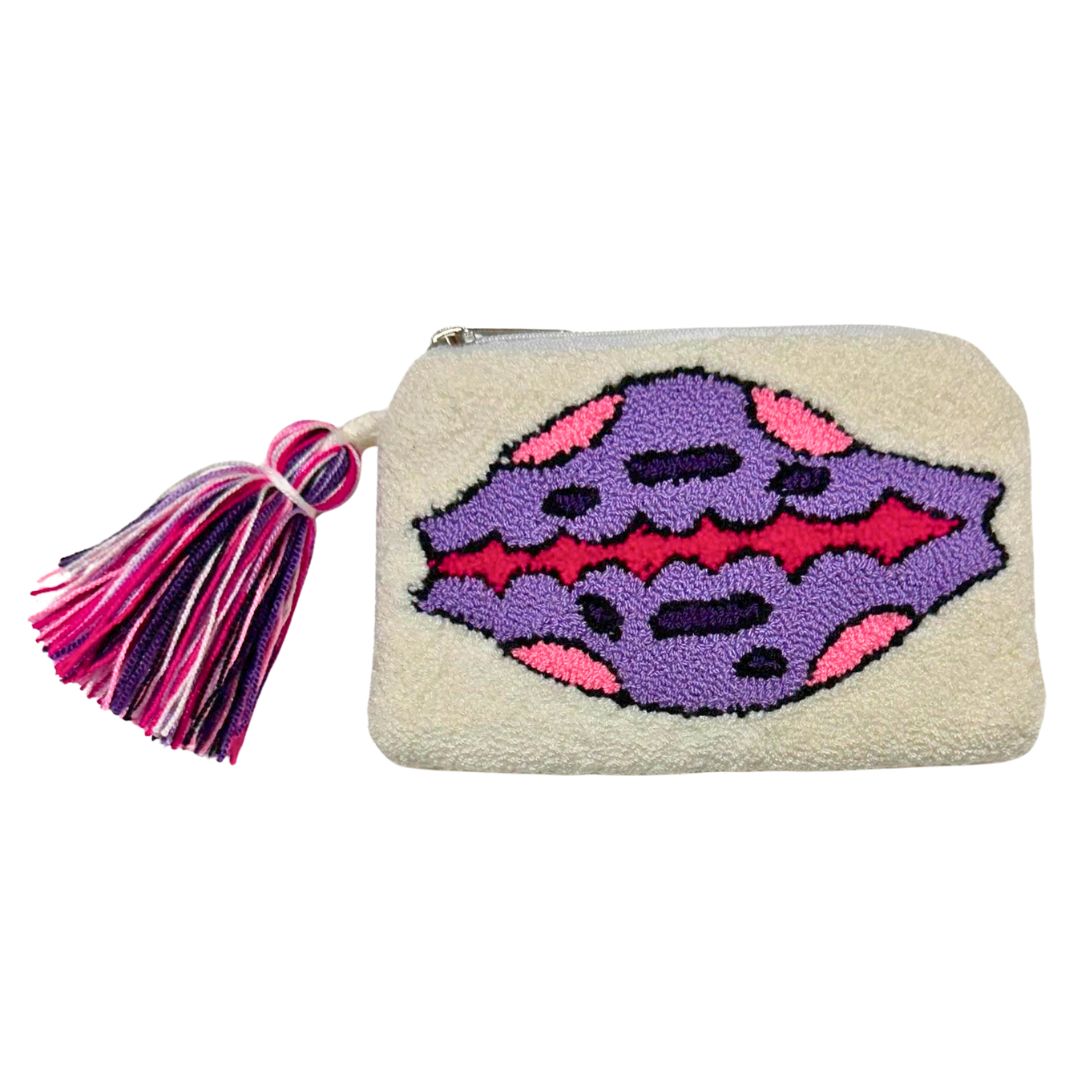 Le Pom Pom Women's Pink / Purple Purple Seashell Mini Eye Coin Purse In Pink/purple