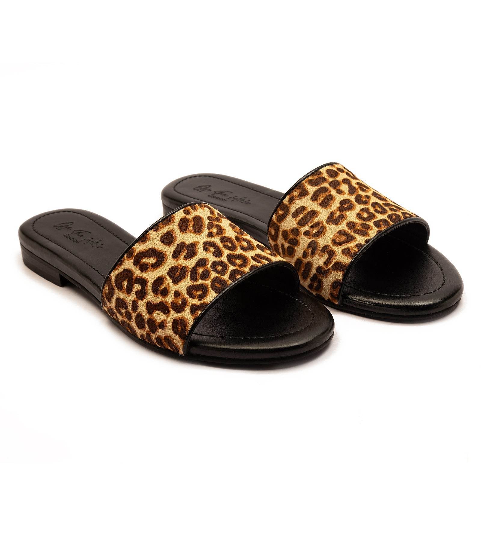 Off The Hook Women's Strand - Flats - Leopard In Black