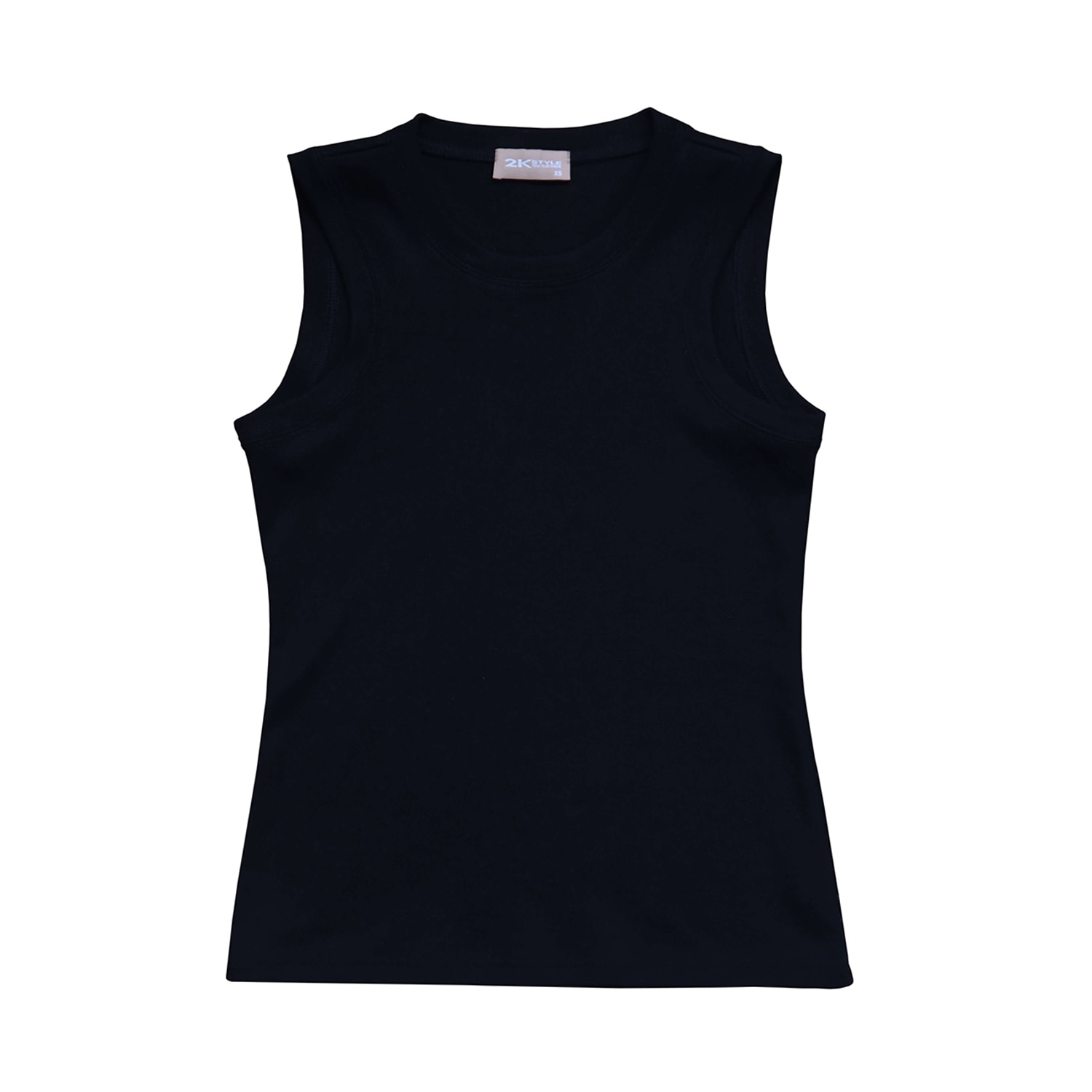 Women’s Hailey Ribbed Cotton Basic Tank - Black Small 2Kstyle