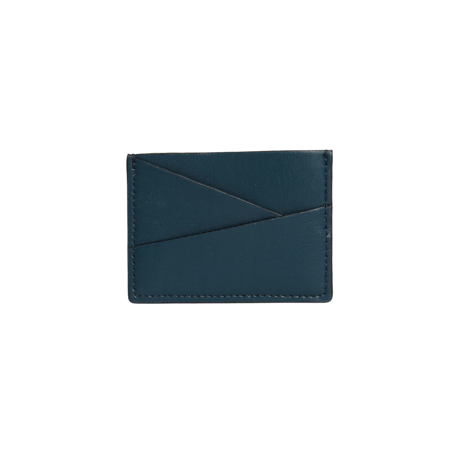Allegorie Men's Blue Apple Leather Puzzle Cardholder - Navy In Green