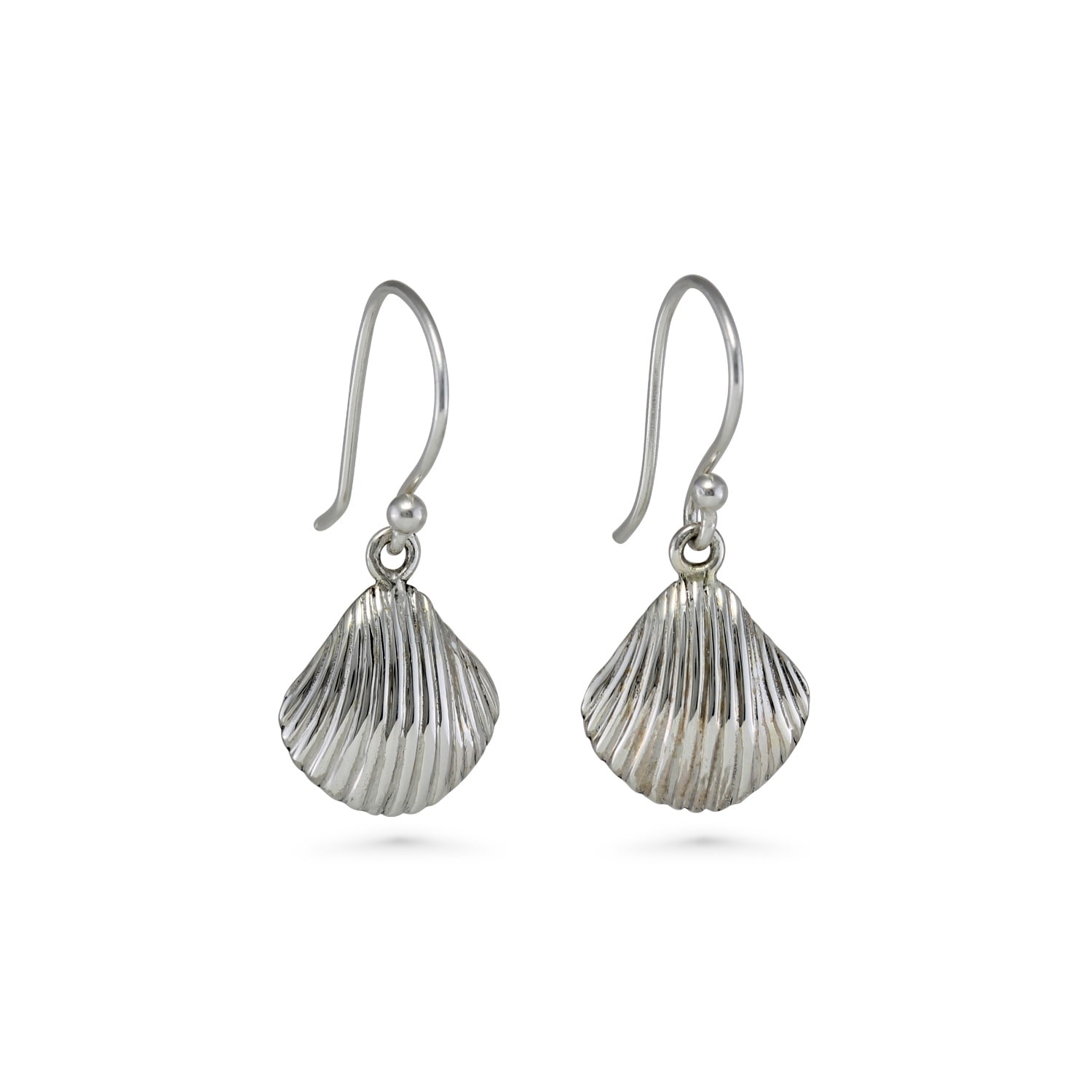 Isla Silver Women's Sterling Silver Shell Earrings