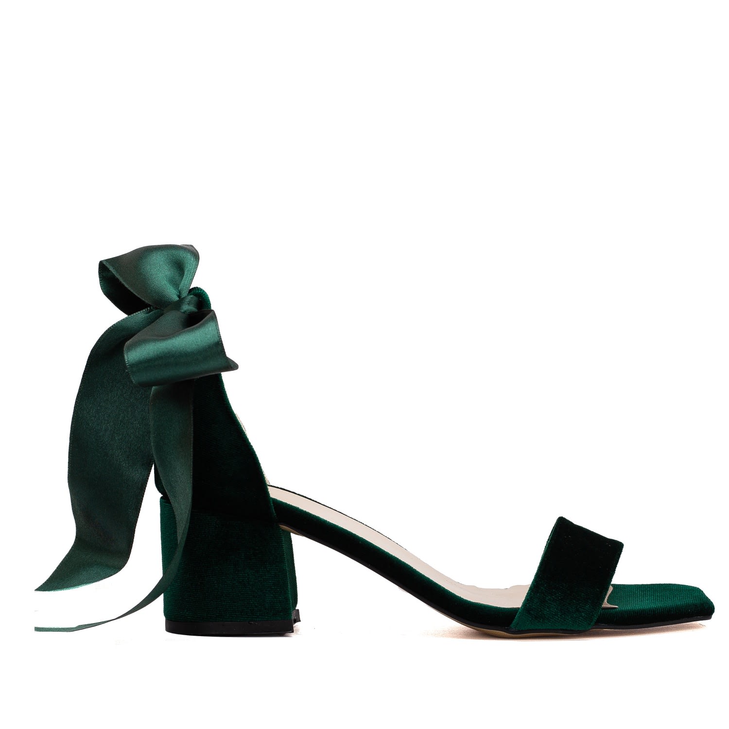 Forever & Always Shoes Women's Hera - Emerald Green Sandals With Ribbon In Green
