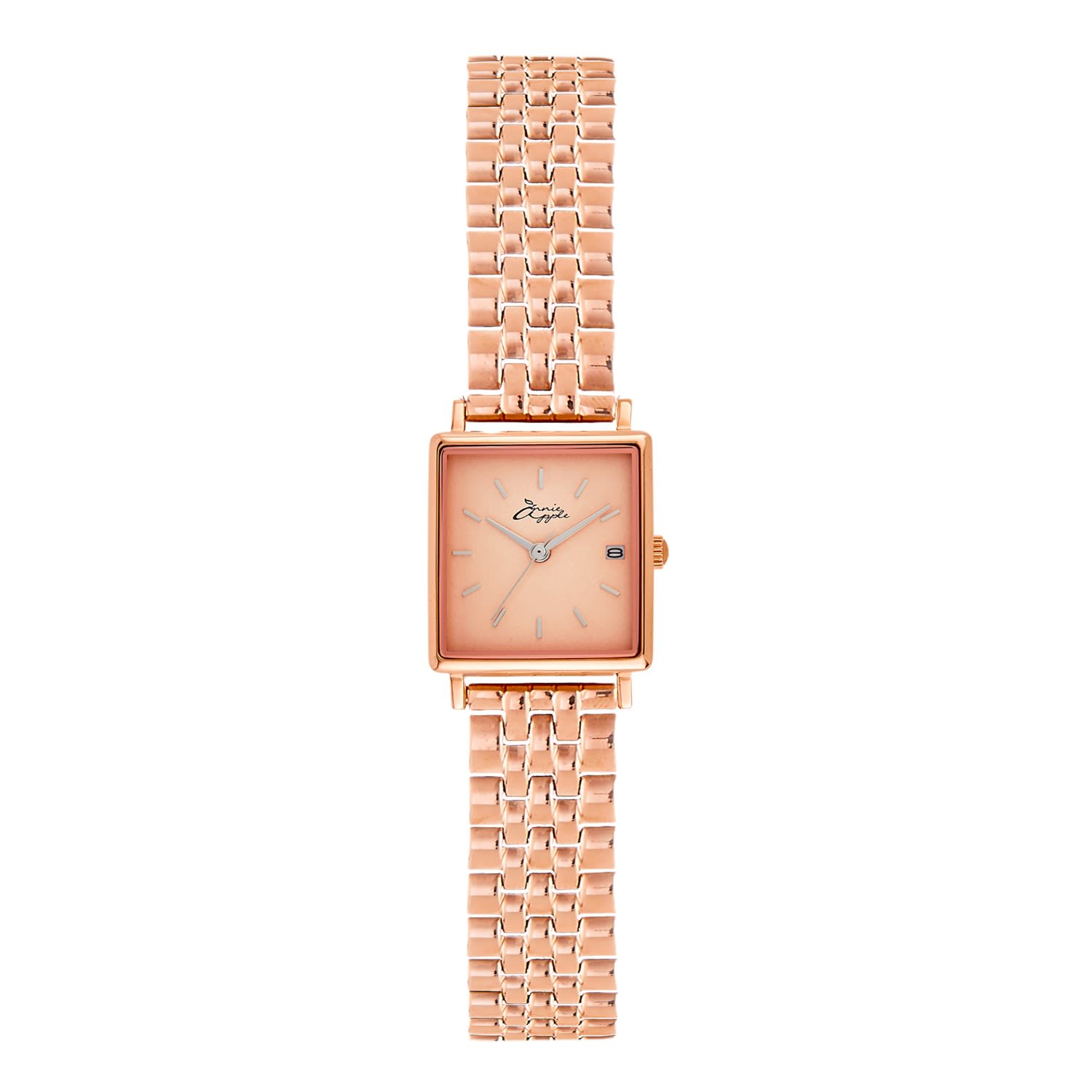 Bermuda Watch Company Women's Quaintrelle Square Rose Gold Link 22 24mm In Yellow
