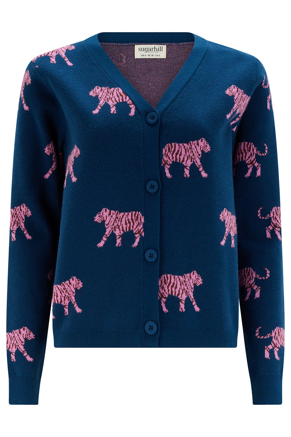 Sugarhill Brighton Women's Blue Jennifer Cardigan Teal Tiger