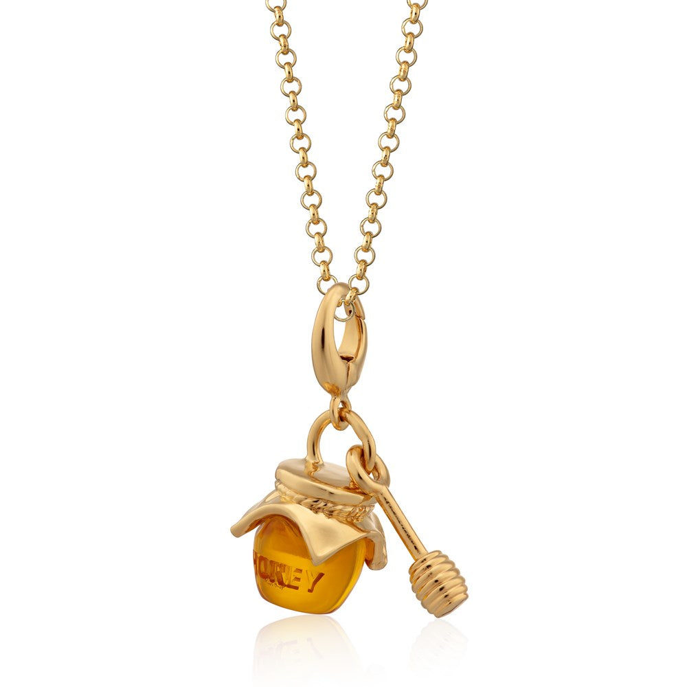 Lily Charmed Women's Gold / Orange Gold Plated Honey Pot Charm Necklace In Gold/orange