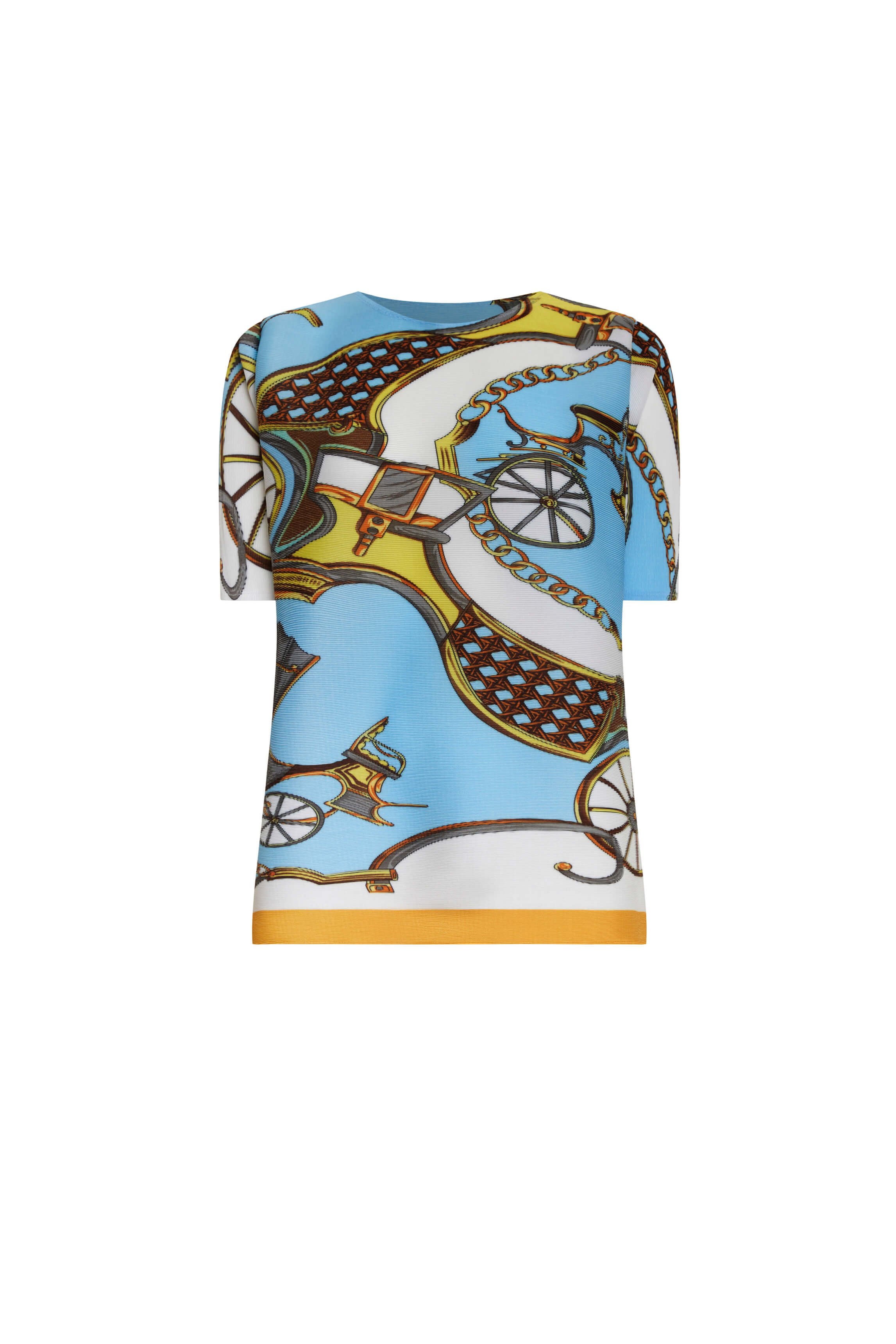 James Lakeland Women's Scarf Pattern Pleated Top