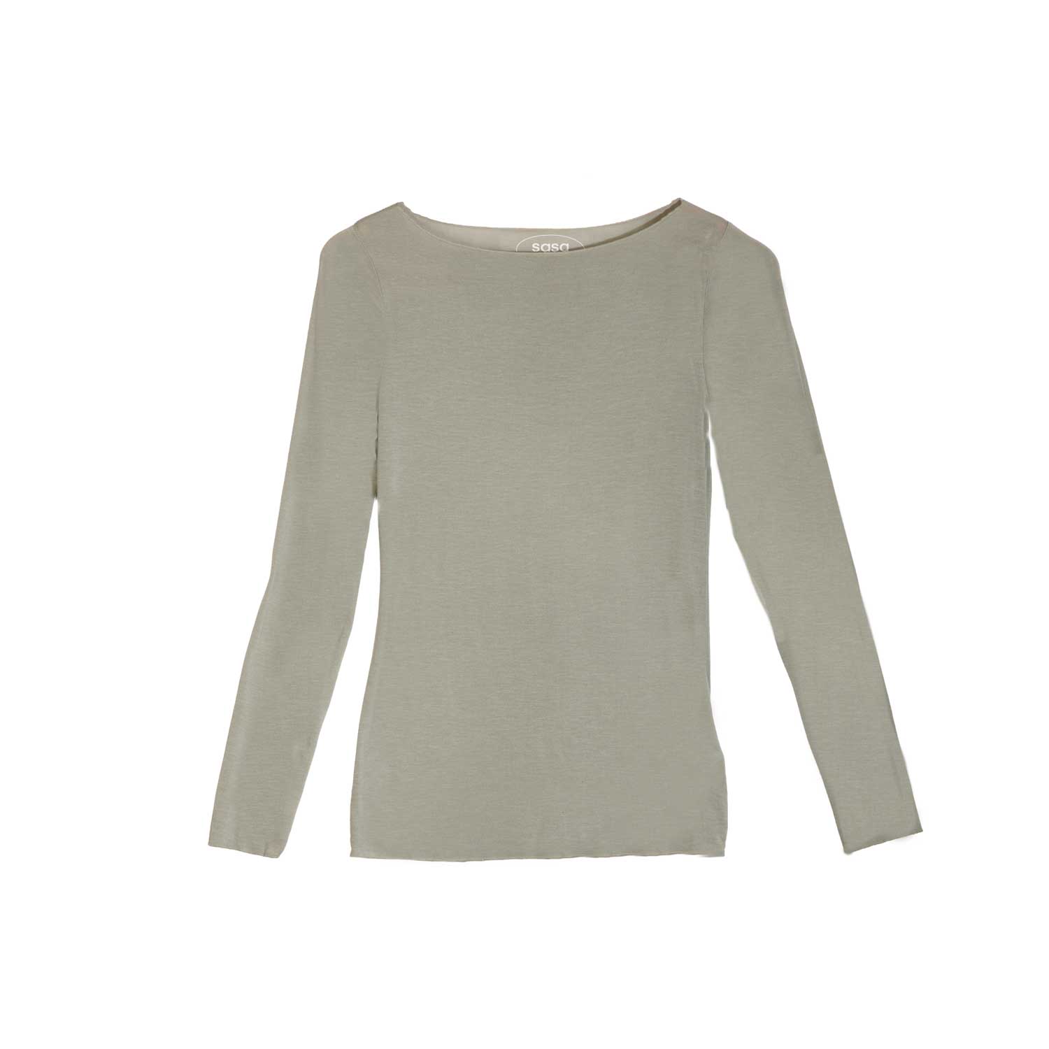 At Last... Women's Green Slash-neck Base Layer In Sage In Green