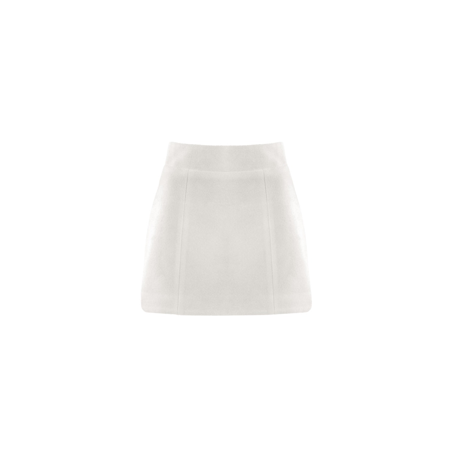 Vestiaire D'un Oiseau Libre Women's White Cashmere Mini Skirt In White