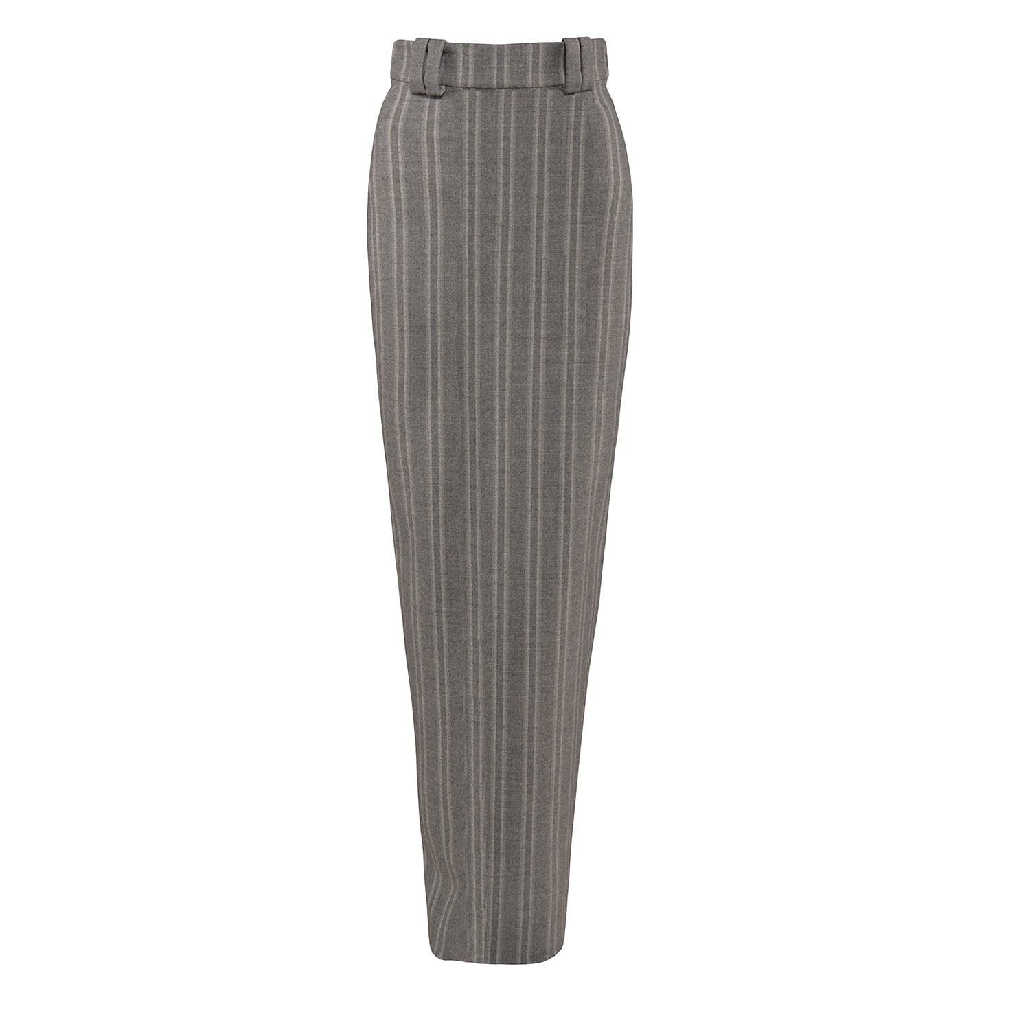 Vestiaire D'un Oiseau Libre Women's Grey Stripes Wool Skirt In Grey
