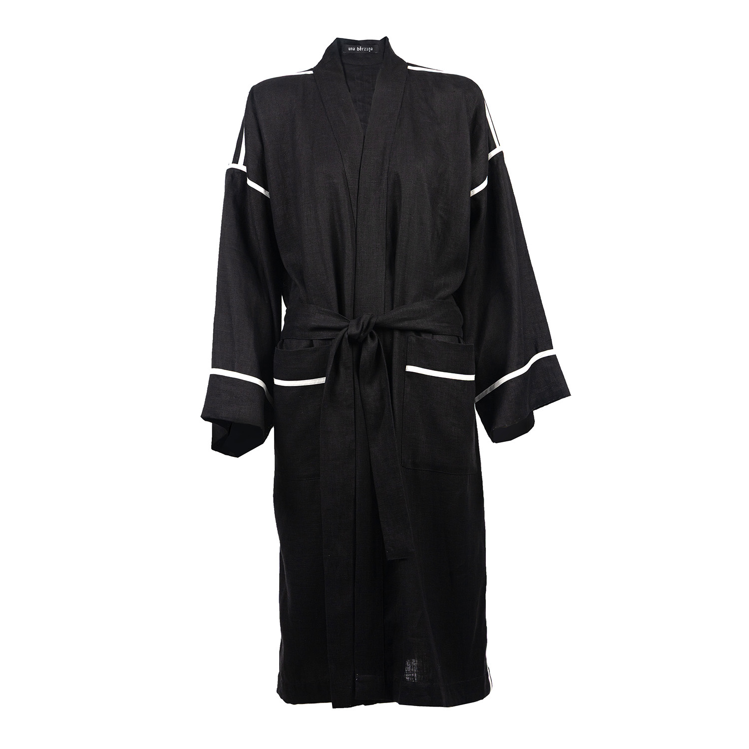 Una Berzina Women's Black Oversized Kimono With Detailed Finish In Black