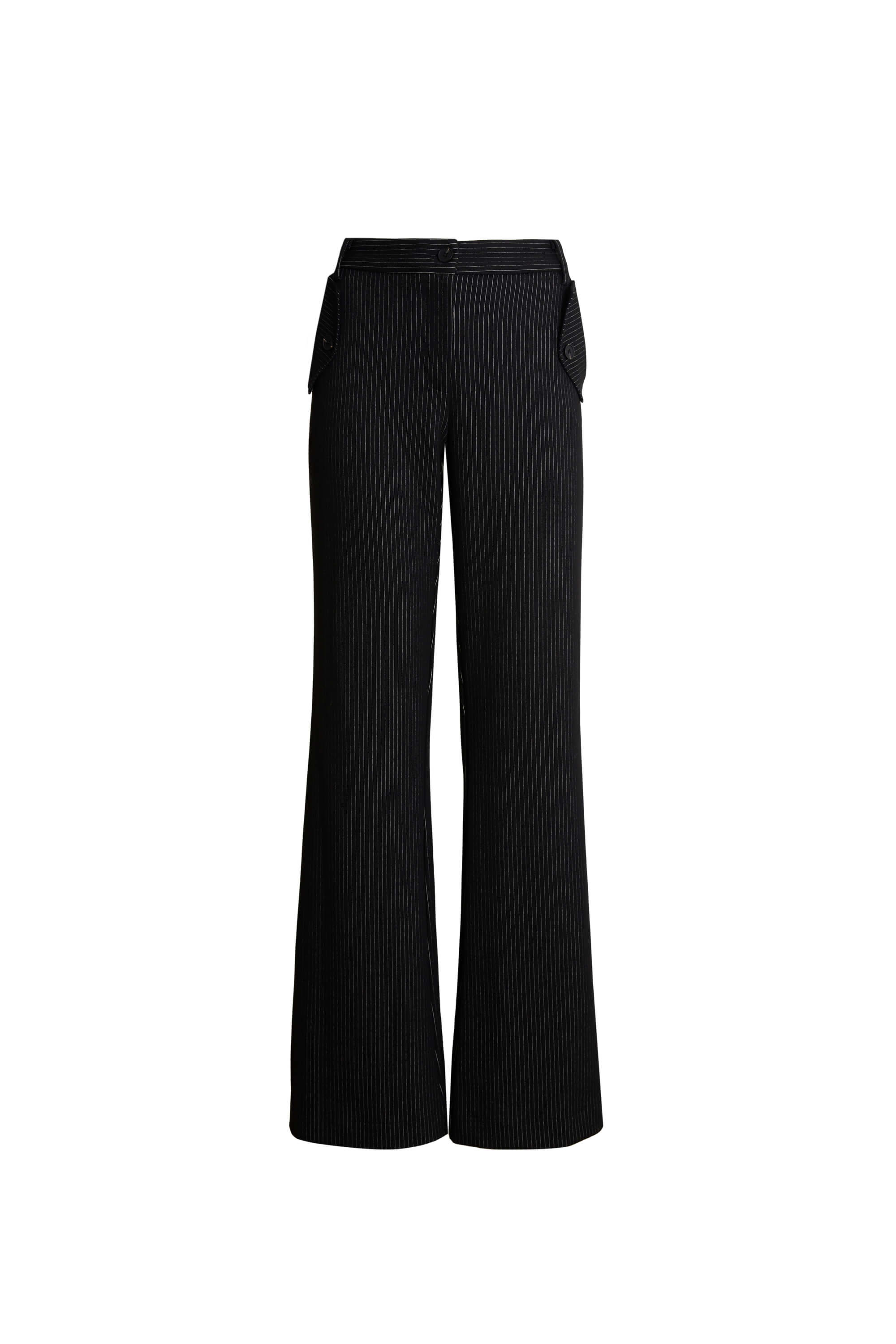 James Lakeland Women's Black Pin Stripe Tailored Trousers In Black