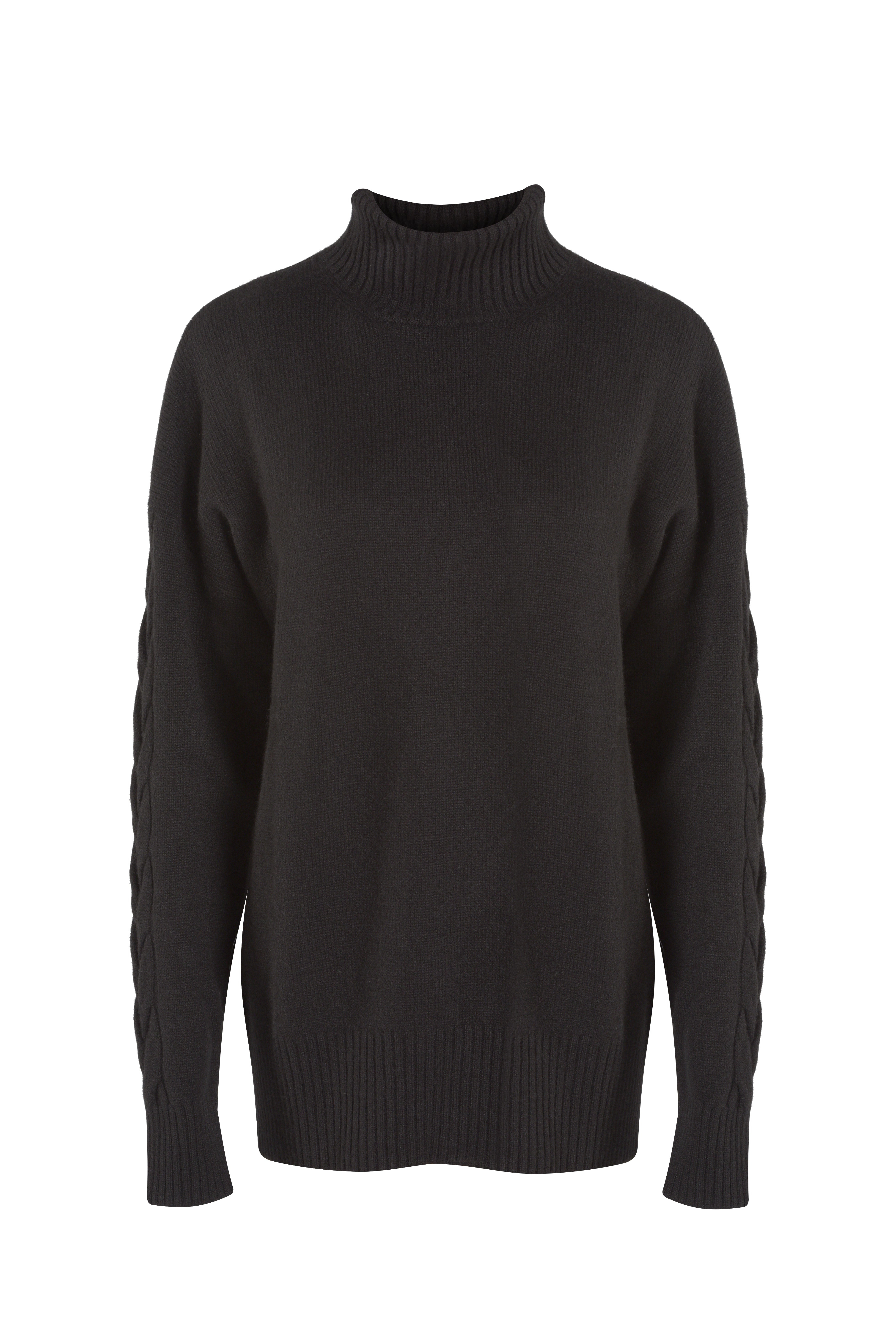 Justlove Women's Cashmere Sweater Braidy Black In Black