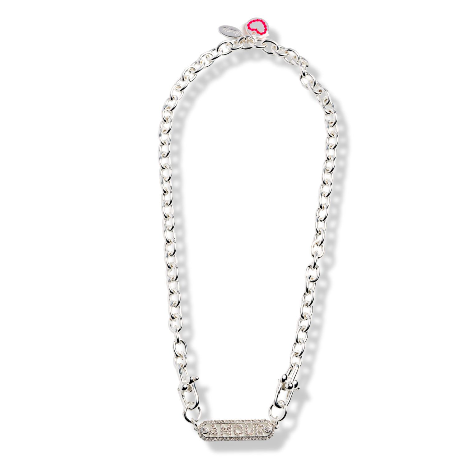 Mademoiselle Jules Women's Amour Necklace - Silver