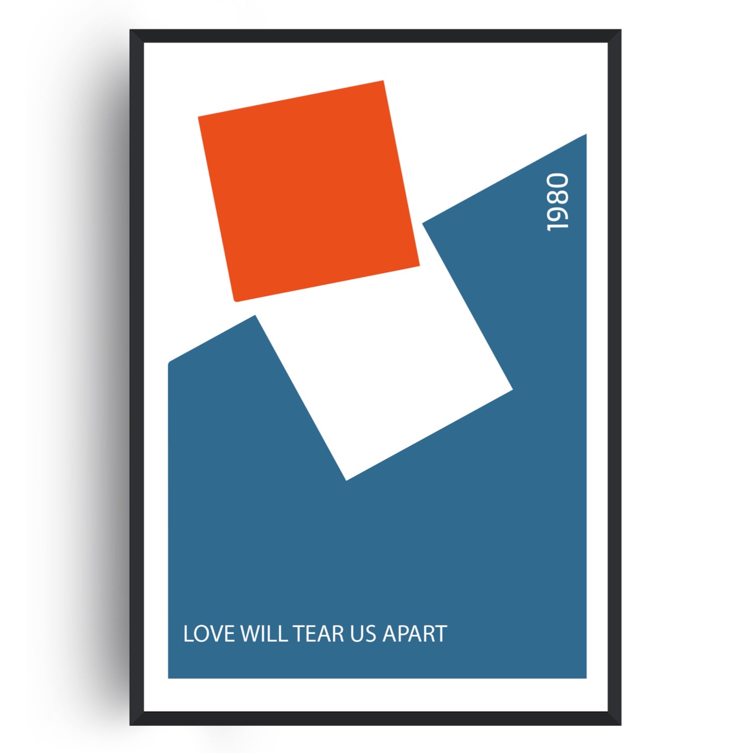 Blue Love Will Tear Us Apart Song Lyric Gicle Art Print A2 A3 297 X 420Mm Fanclub