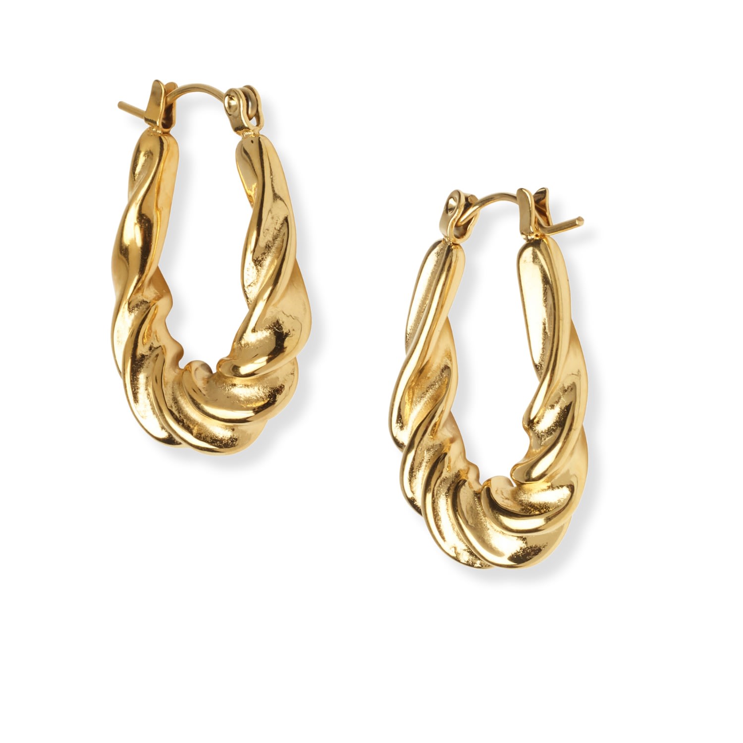 Women’s Gold Estelle Twisted Hoops Hoops + Chains Ldn