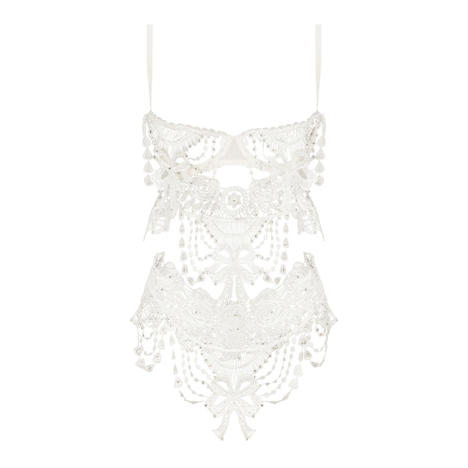 Women’s Silver Limited Edition Sparkling Crystal Ivory Bisoux Bridal French Body Extra Large Belle-Et-Bonbon