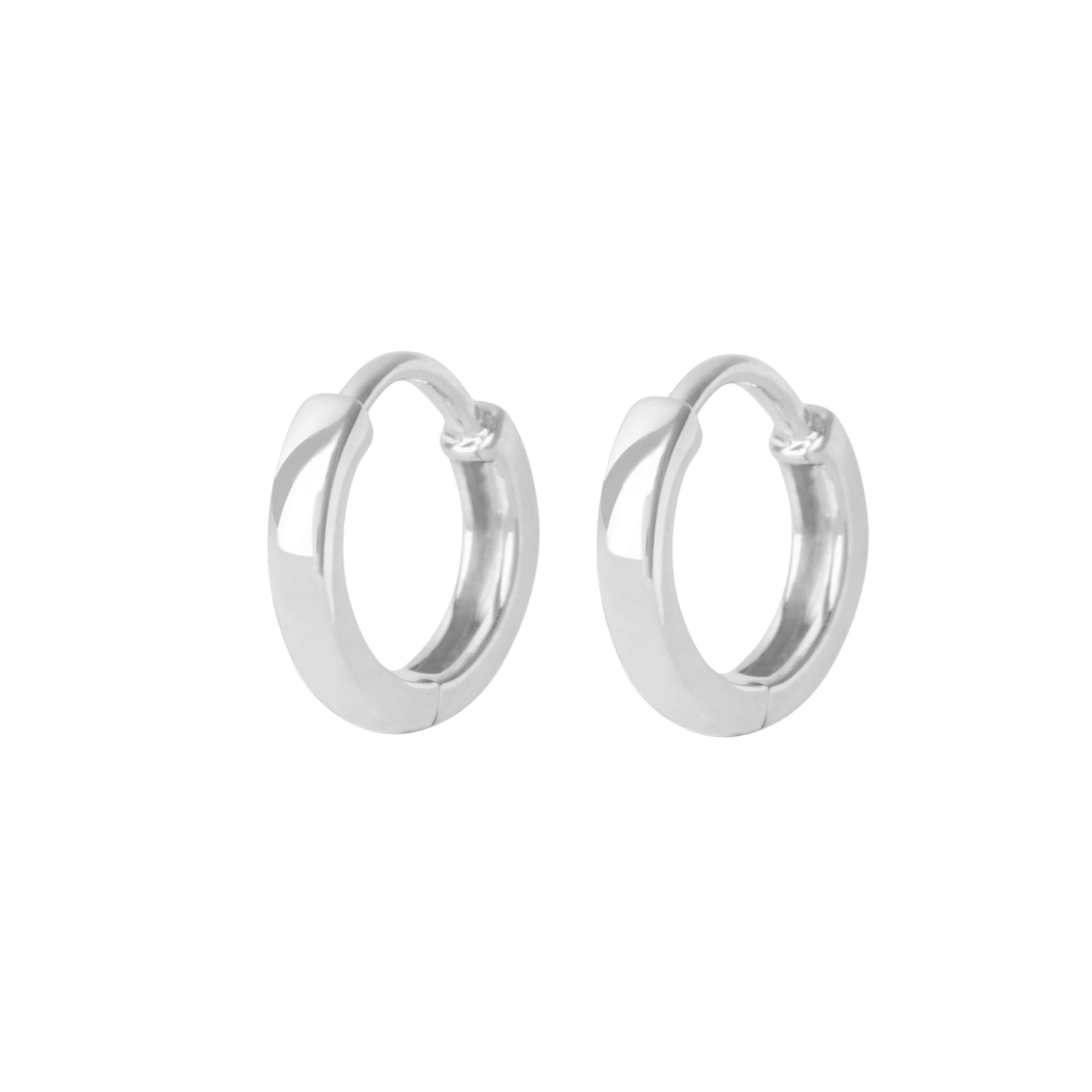 Zohreh Women's Huggie Hoop Earring Pair Sterling Silver In Metallic
