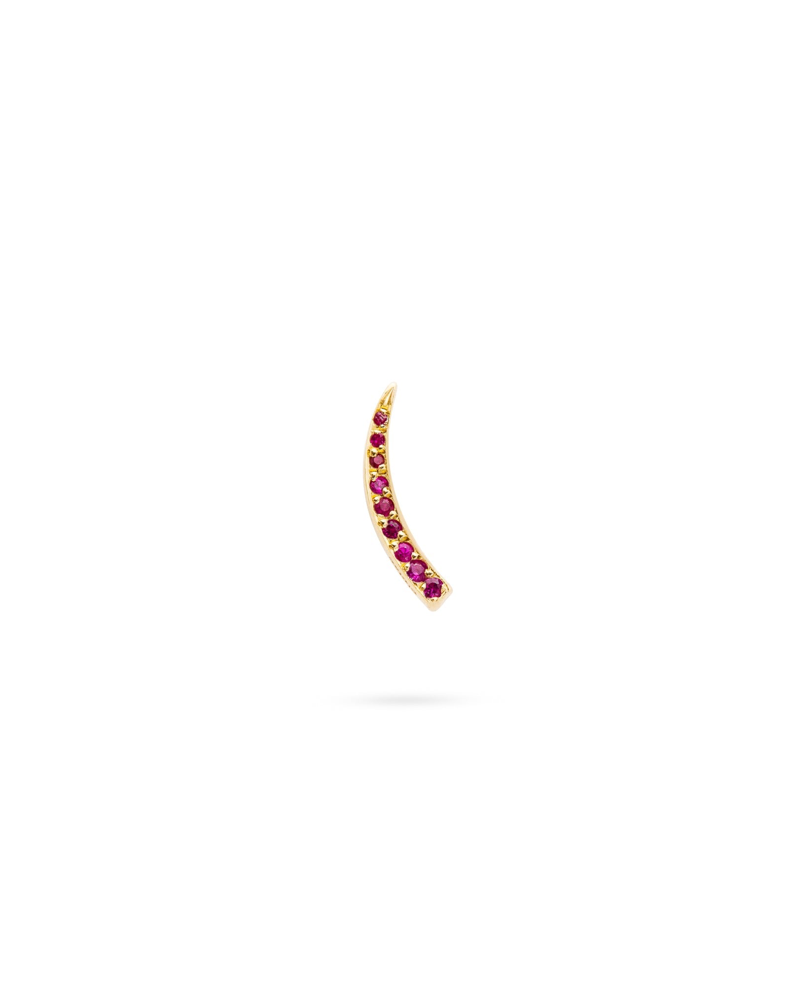 Eloise Jewelry Women's Red Mini Crescent Moon Single Earring Ruby In Red