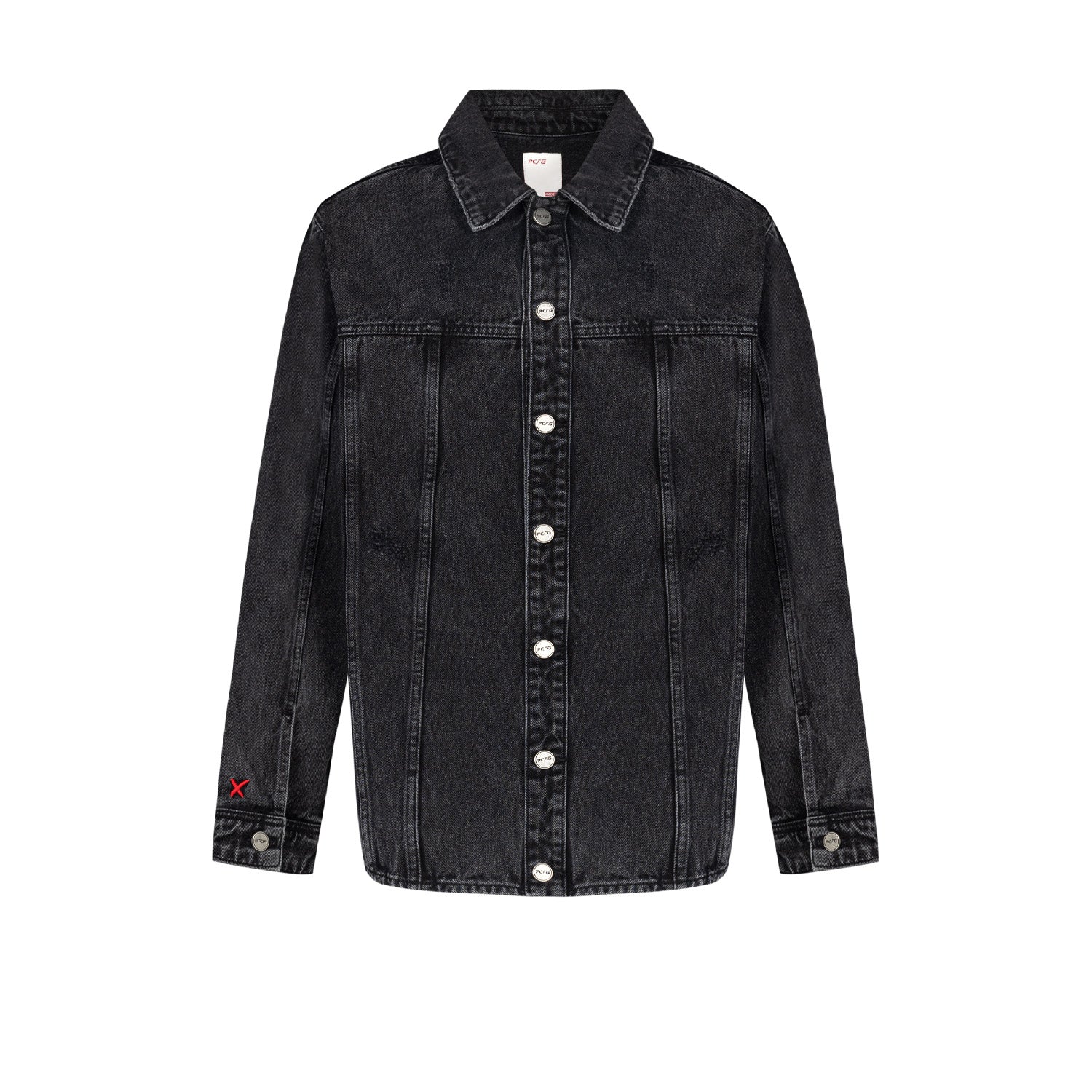 Pcfg Men's Black Free Heaven Destroyed Denim Jacket In Black
