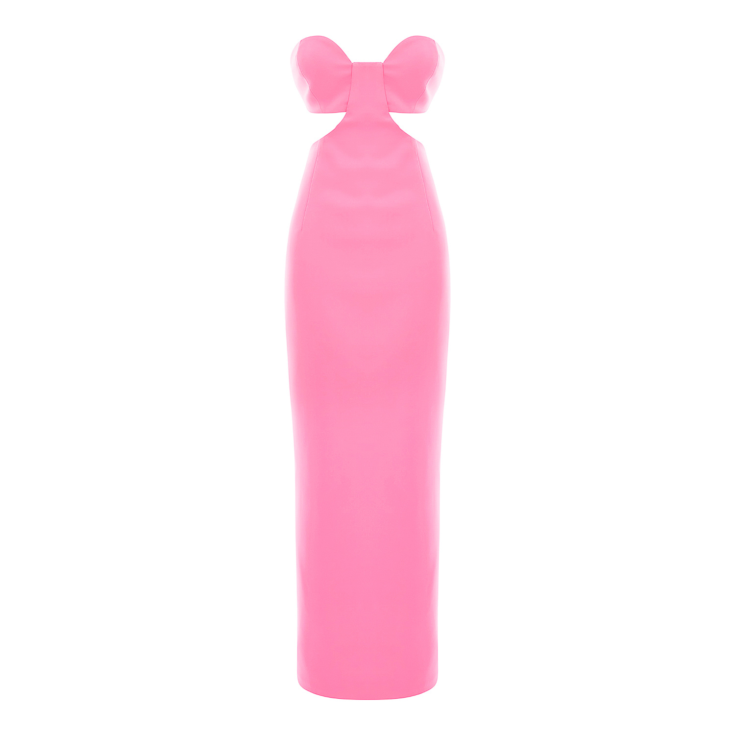 Women's Pink Paloma Long Crepe Dress | Xxs | Underflirty