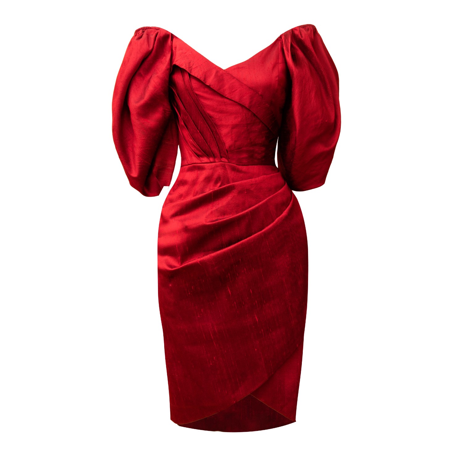 Alina Cernatescu Women's Como Red Taffeta Mini Cocktail Dress In Red
