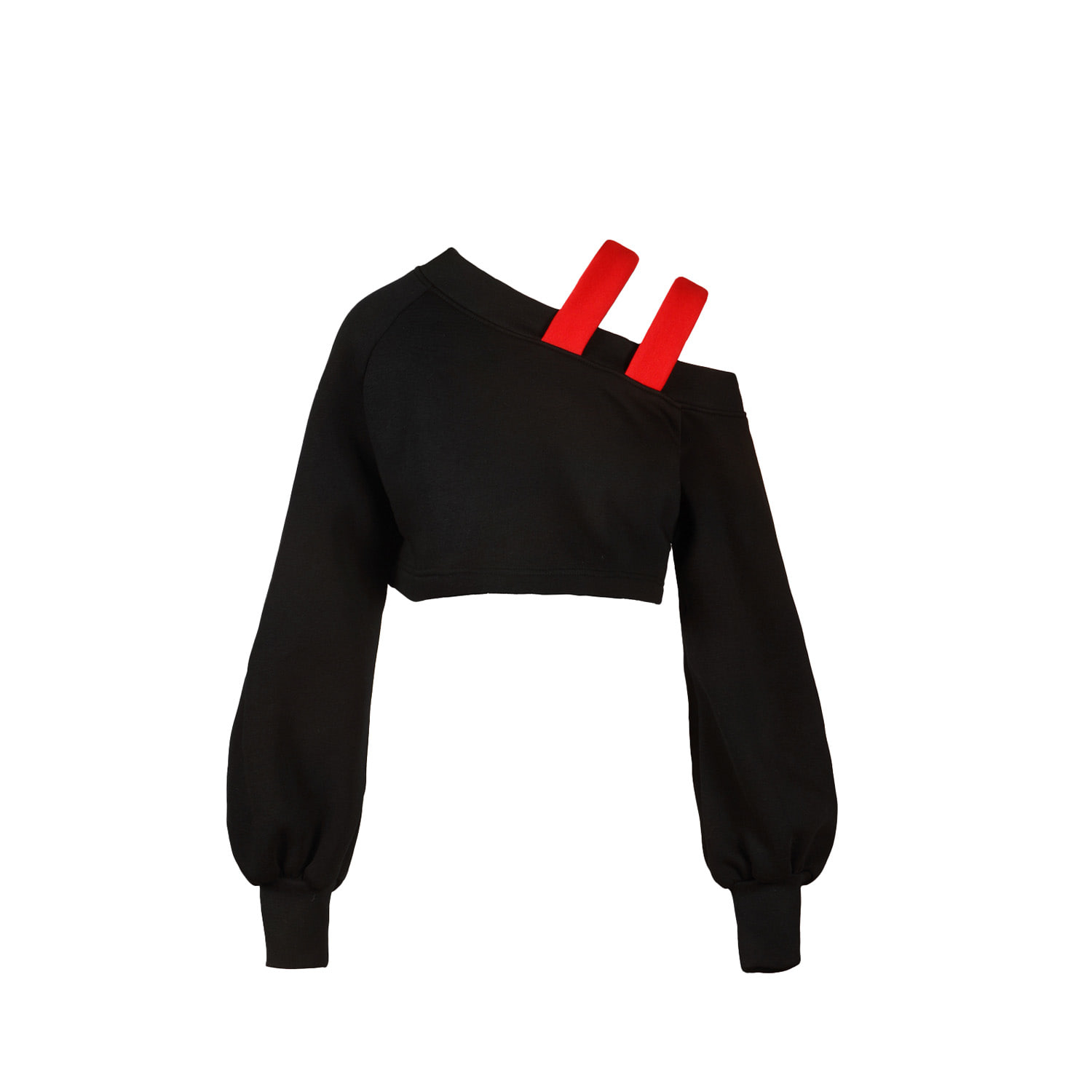 Ioana Ciolacu Off-shoulder Top In Black/red