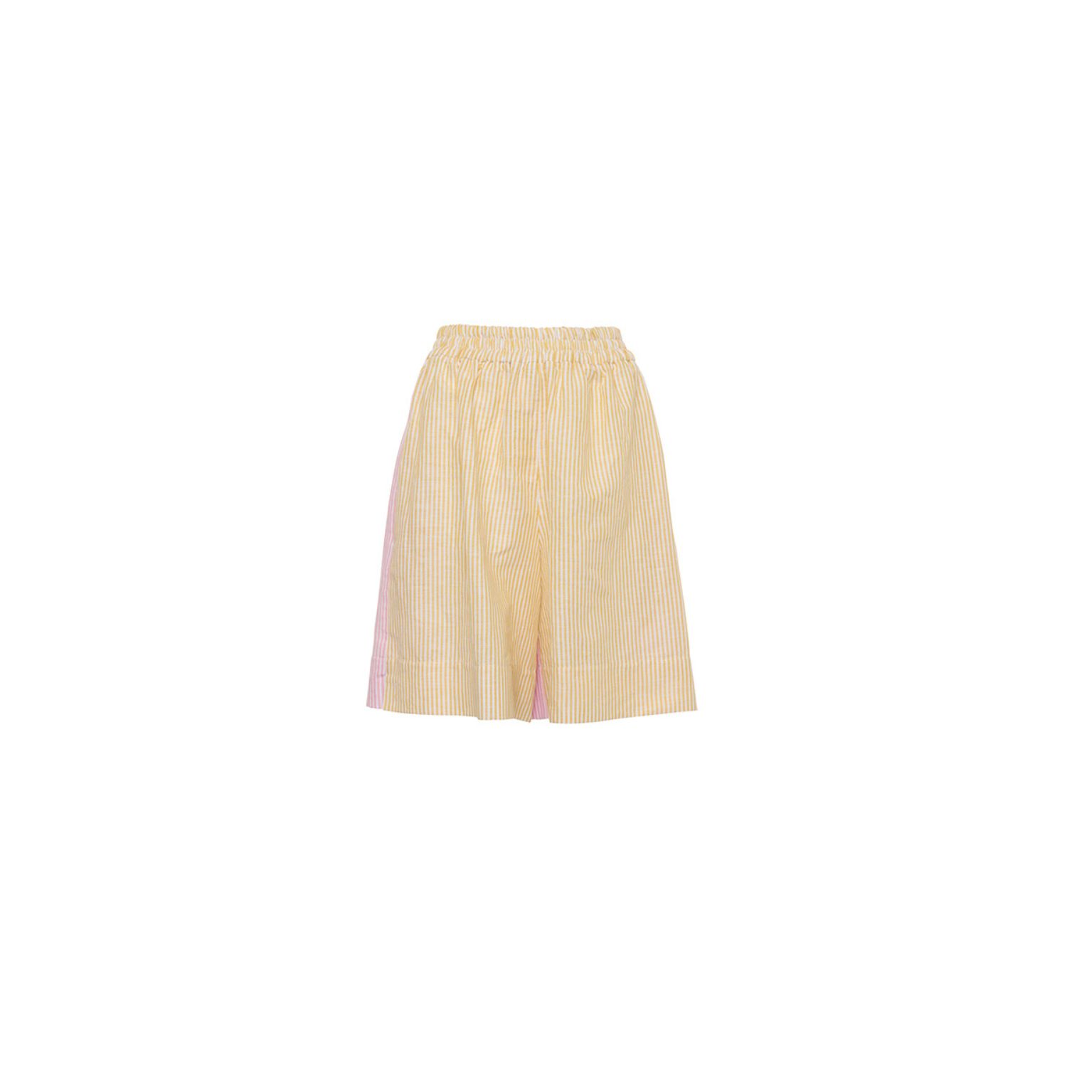 Yellow / Orange / Pink Striped Linen Shorts - Yellow Strawberry Extra Small Plié