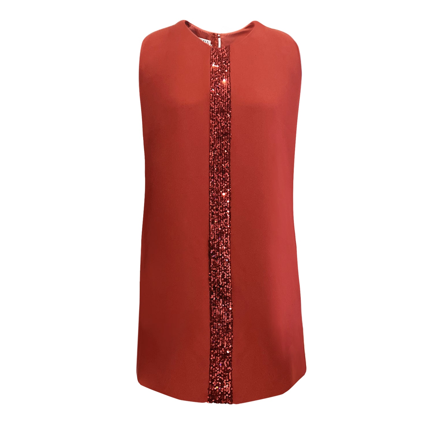 Women’s Red Cady And Sequin Mini Dress Medium Elisa Sanna