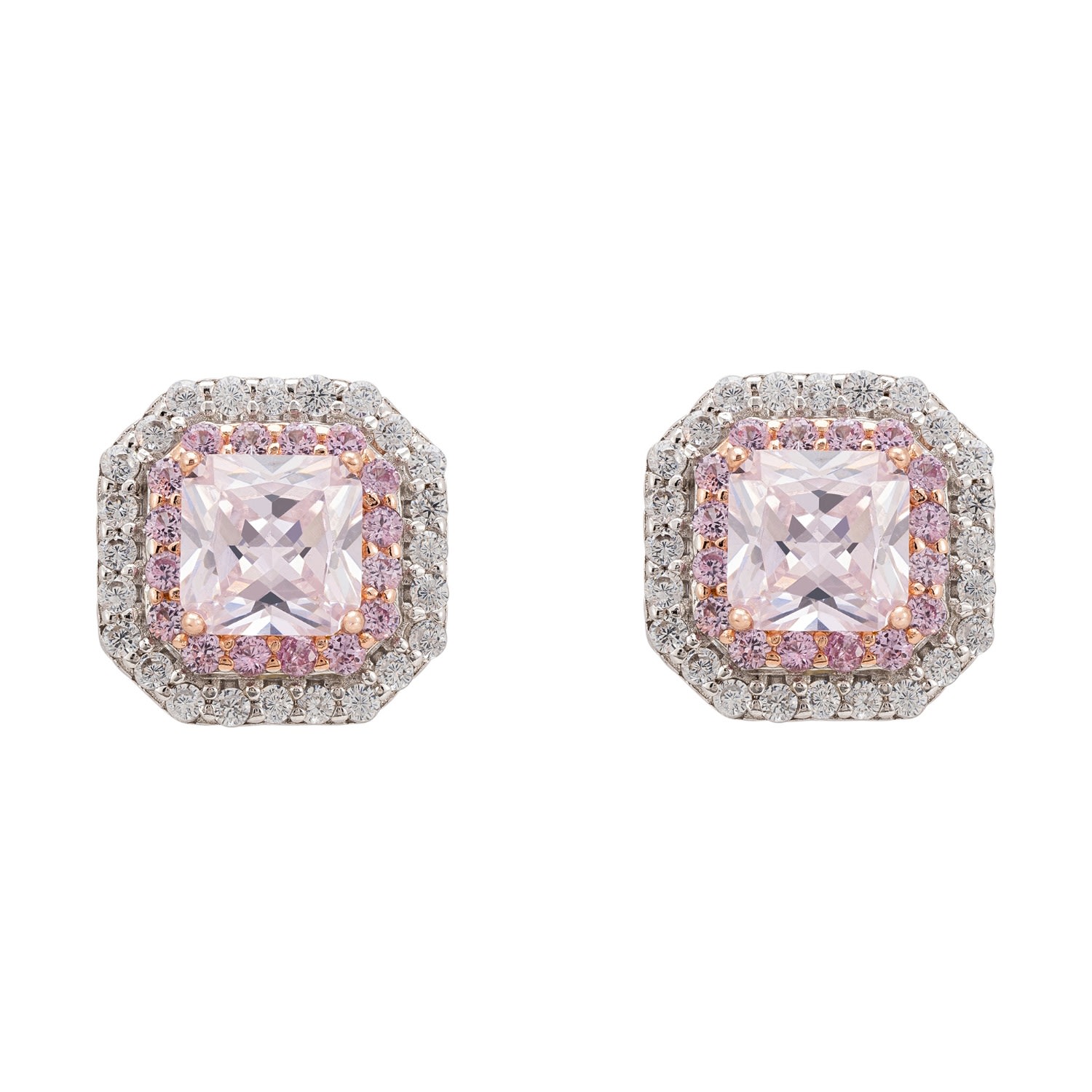 Women’s Silver / Grey Anastasia Stud Earrings Silver Morganite Latelita