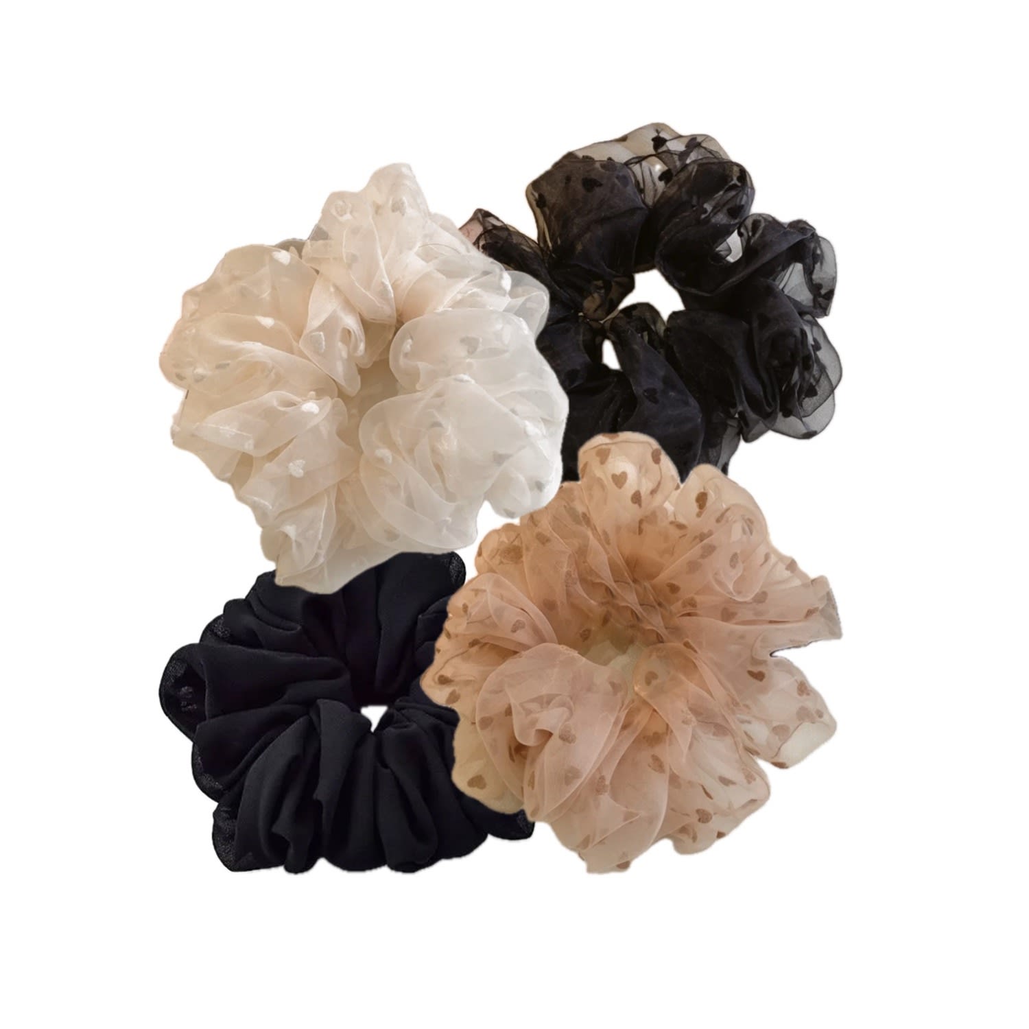 Earth Body Women's Cobby Haircloth Hair Tie In Sheer Multi Color