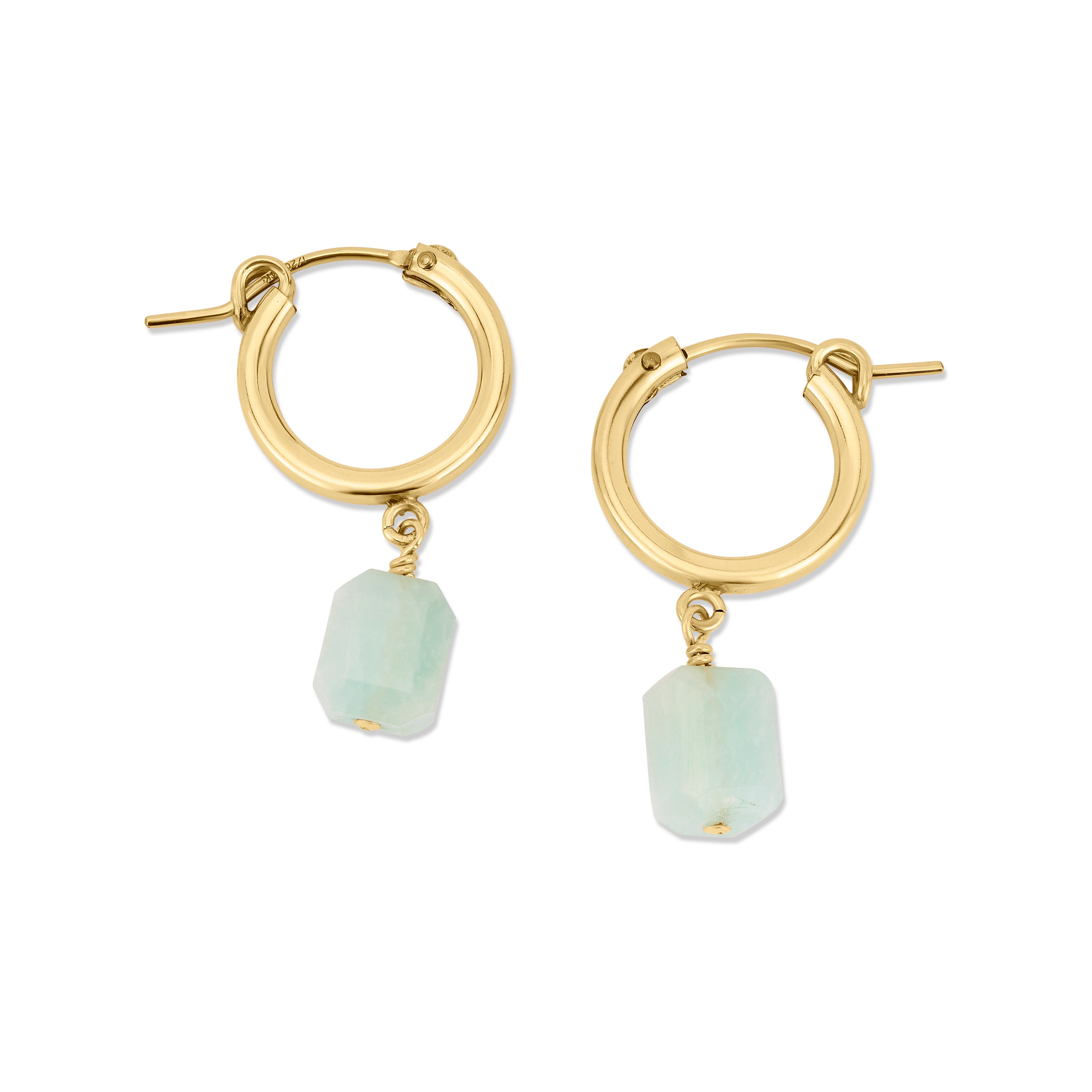 Women’s Gold / Blue Gold Amazonite Nugget Earrings Ella Woodhouse