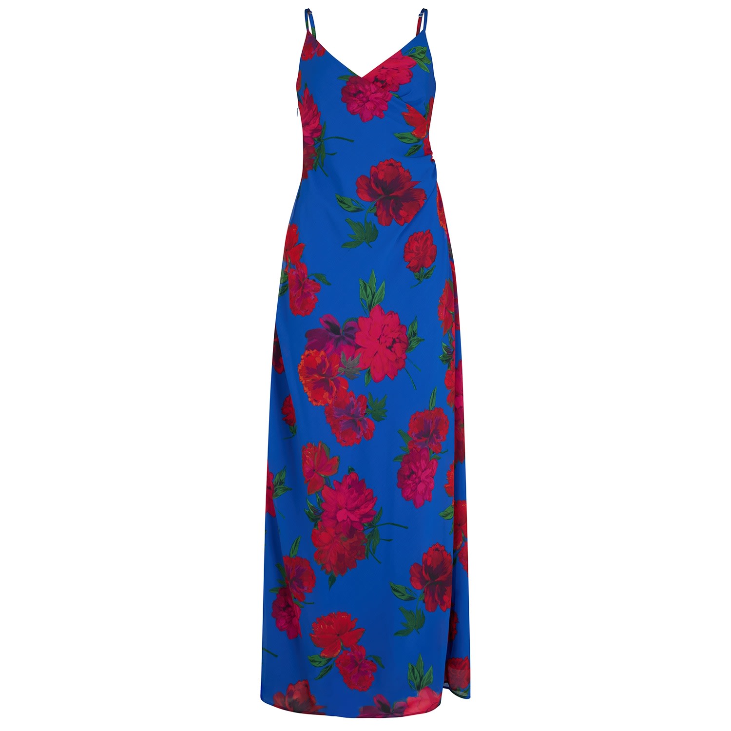 Hope & Ivy Women's Blue The Ola Sleeveless Cami Maxi Dress With Tie Back