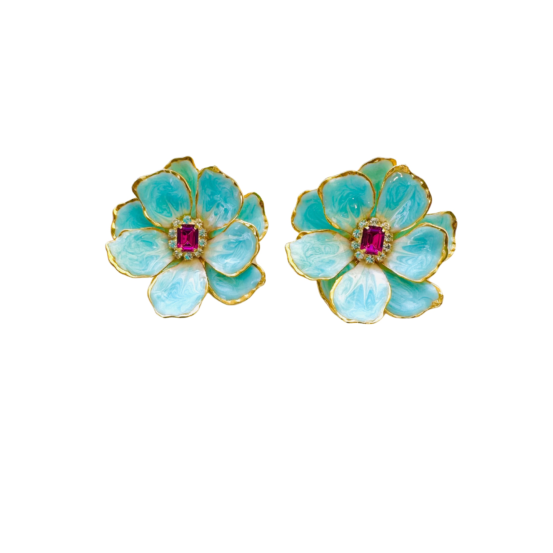 The Pink Reef Women's Blue Jewel Box Florals In Sea