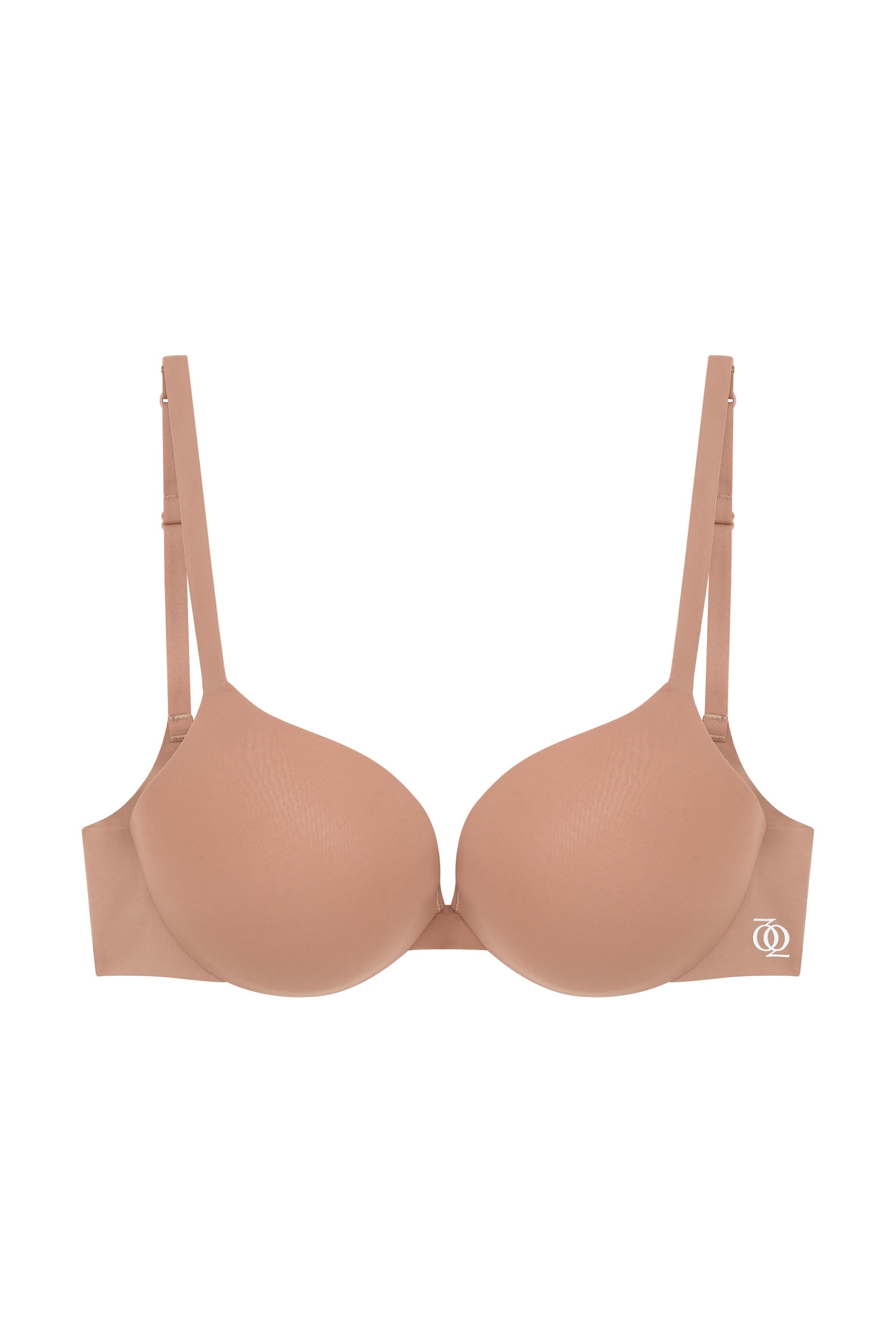 God Save Queens Women's Neutrals Second Skin Ultimate Push-up Bra Cafe Au Lait