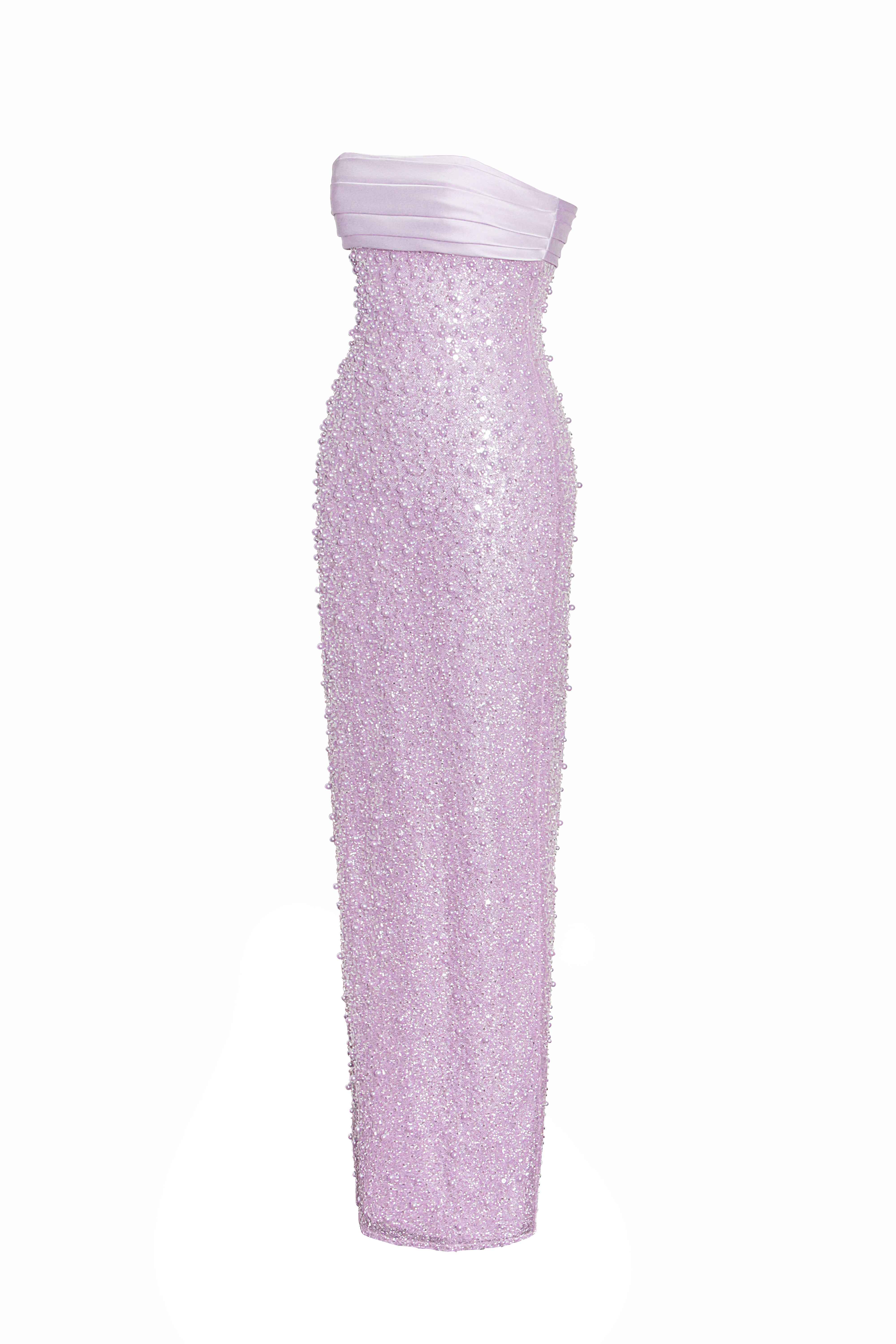 lainey gold satin dress Miss Circle Women's Lainey Gold Satin Sequin Pearls Beaded Maxi Dress