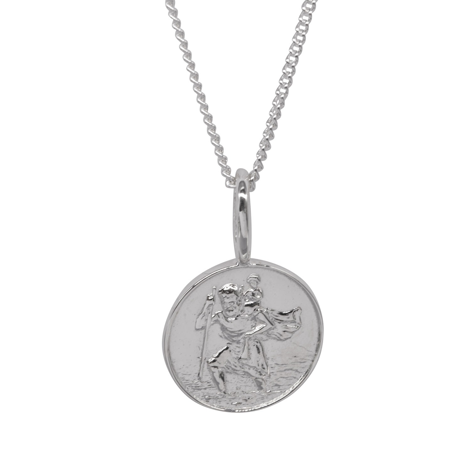 Men’s St Christopher & Chain In Sterling Silver Katie Mullally