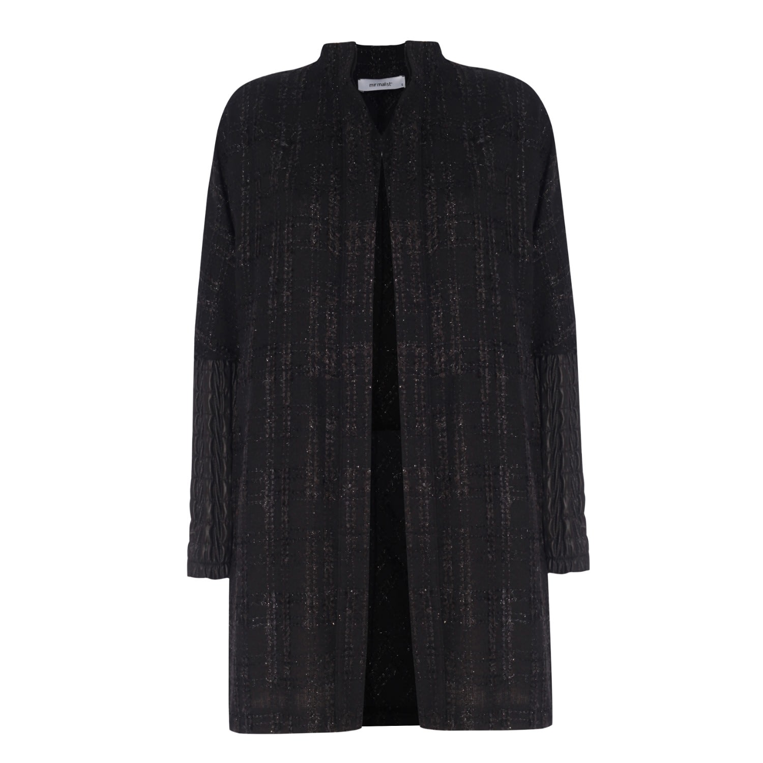 Women’s Black Vega Tweed Oversize Jacket/Dress Small Mirimalist