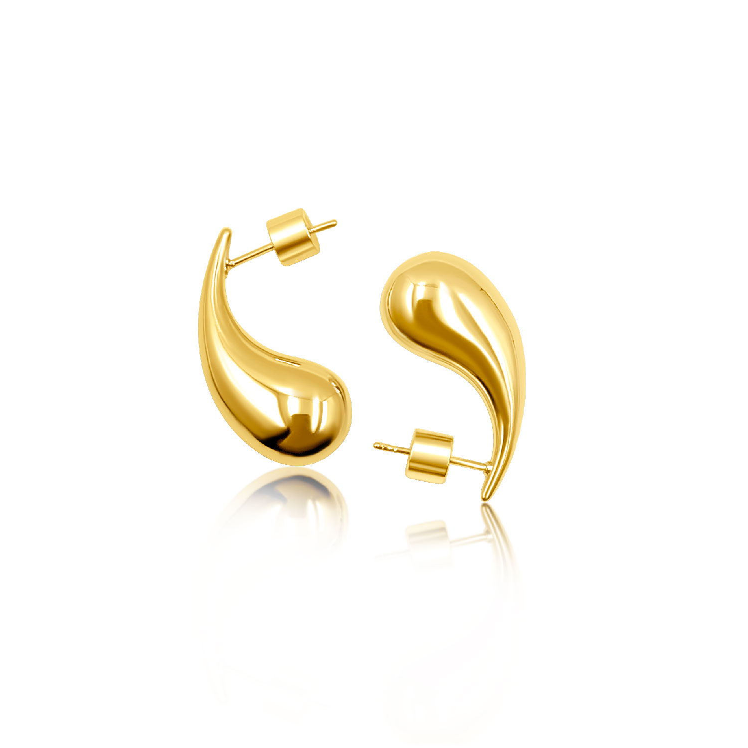 Women’s Teardrop Gold Earrings Androhmeda Jewelry