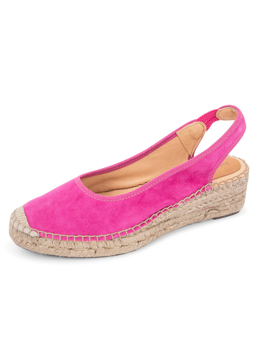 Shop Patricia Green Women's Pink / Purple Valencia Closed Toe Slingback Espadrille Hot Pink In Pink/purple