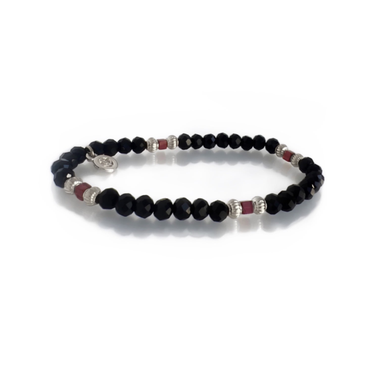 Women’s July Beaded Birthstone Bracelet Silver Cvlcha