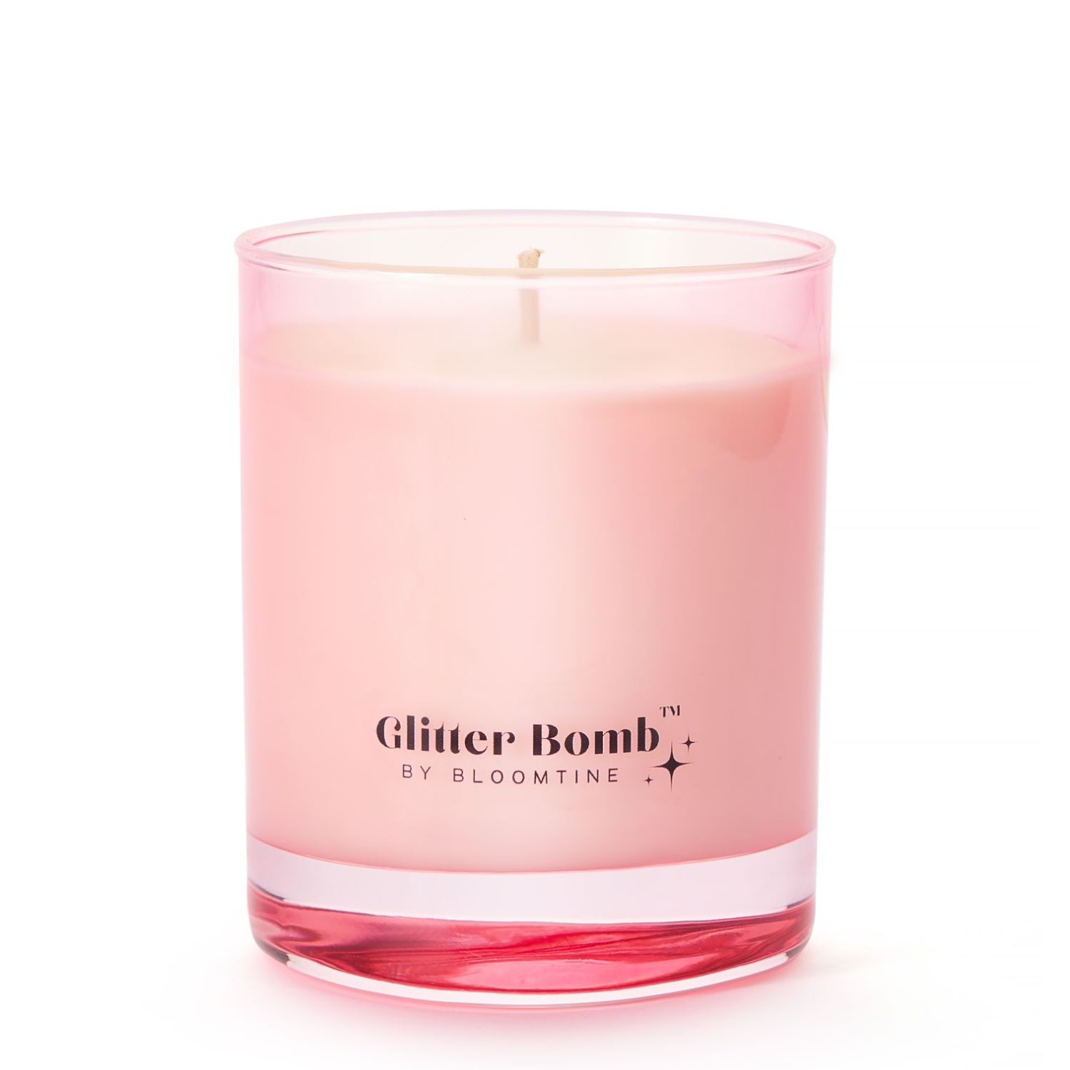 Bloomtine | Earth Angel Hq White / Pink / Purple Sparklenova - Glitter Bomb™ Luxury Gift Candle In Bergamot, Cedar & Rose 230g In White/pink/purple