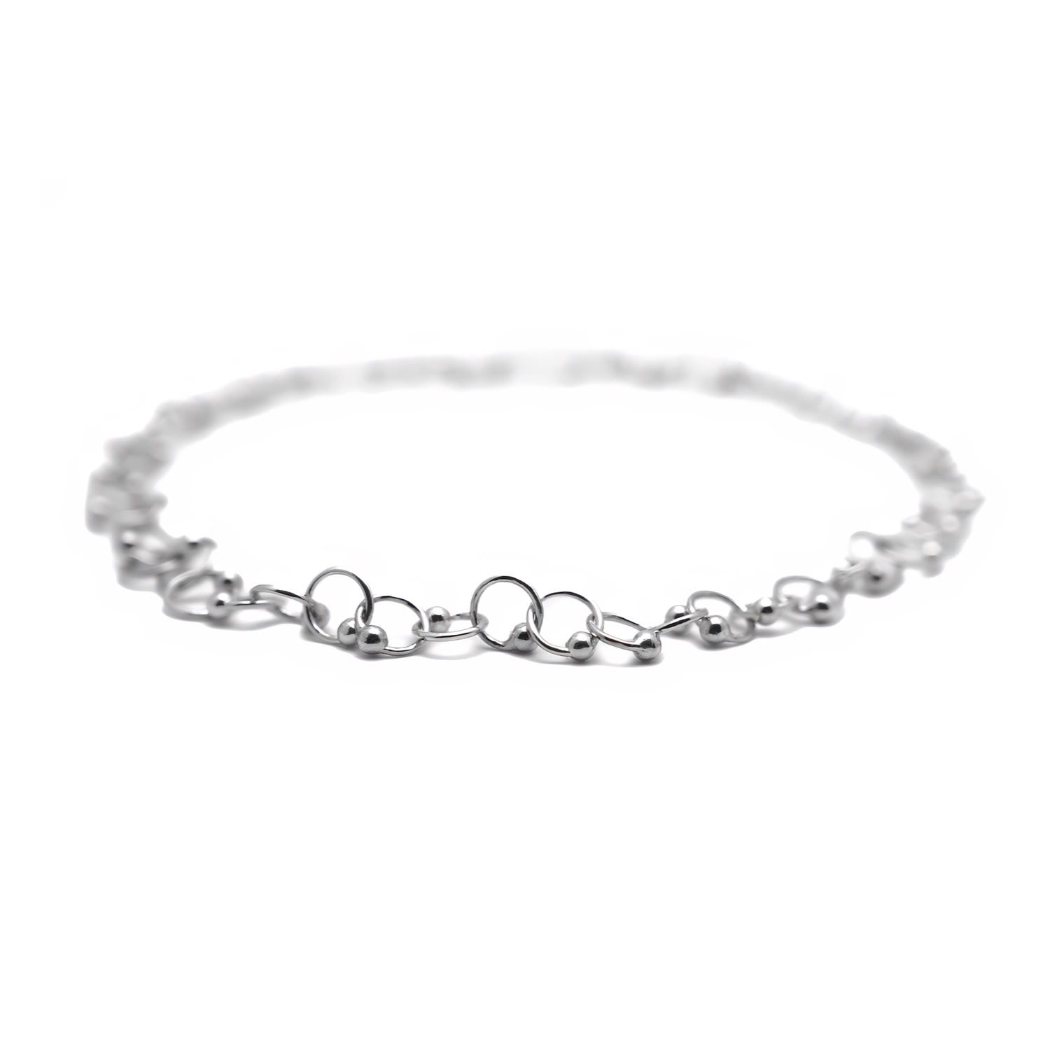 Women’s Silver Piercings Choker Necklace Annabel B