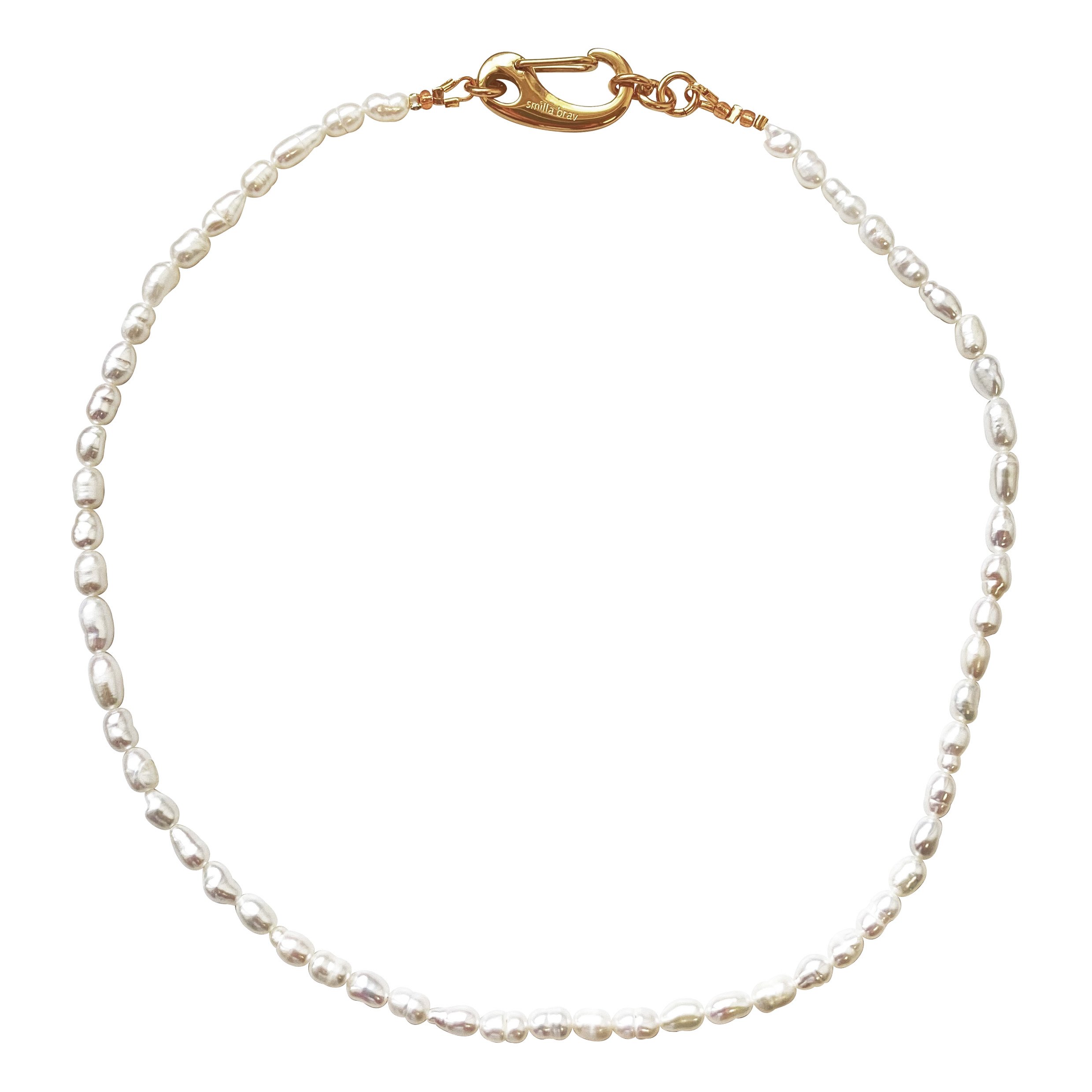 Smilla Brav Women's Gold Pearl Necklace Ada In Gold