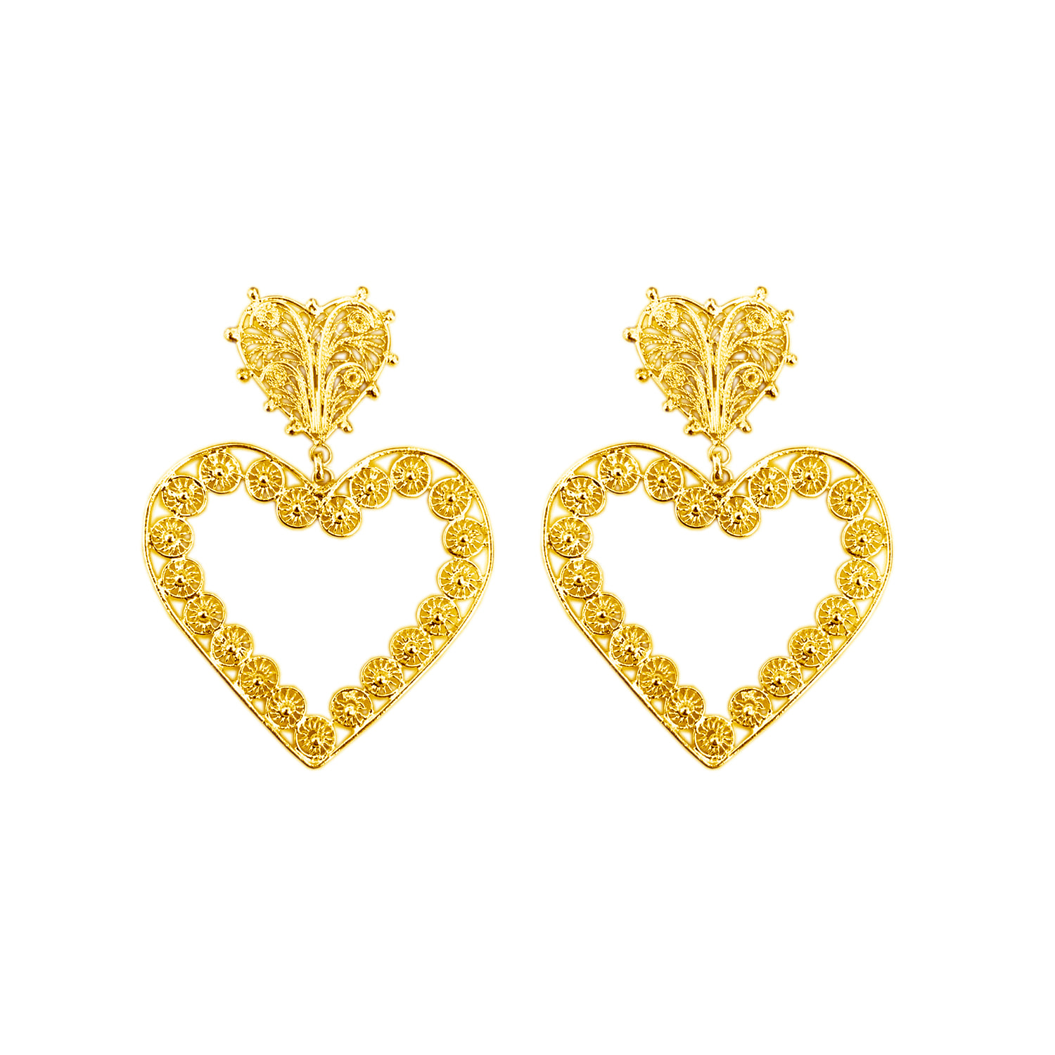 Mamba Women's Milagros Silhouette Golden Earrings