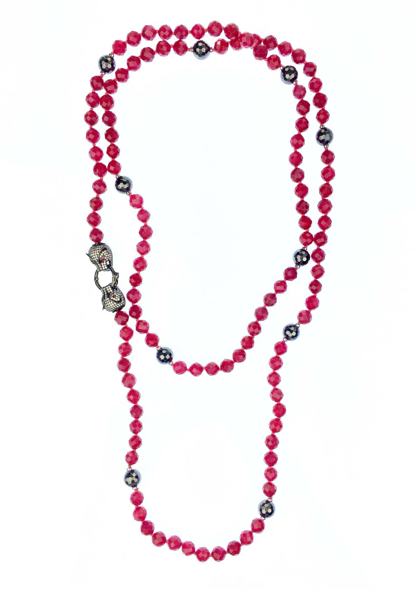 Jaredjamin Women's Pink Prying Panthers Necklace In Pink