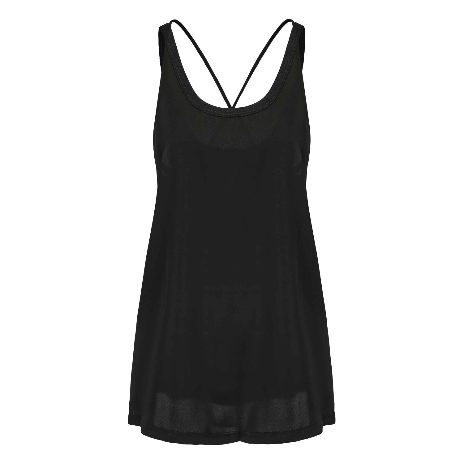 Mute By Jl Women's Strappy Black Tank Top